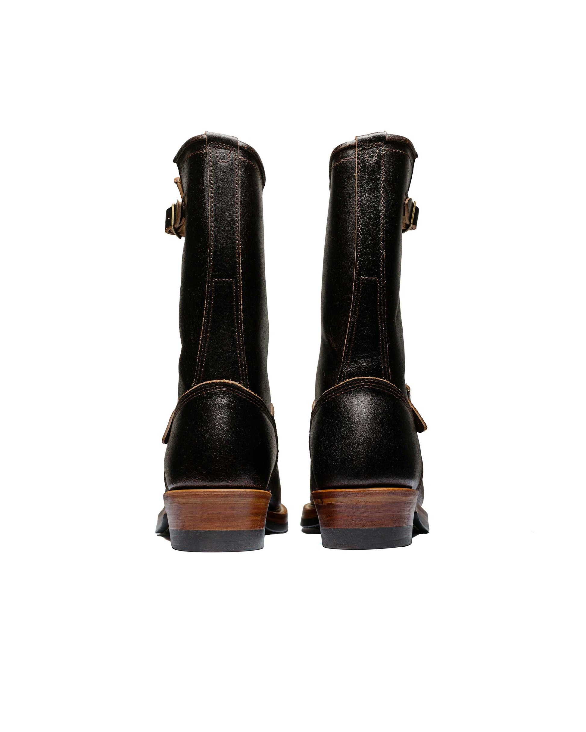 lost & found John Lofgren Bootmaker John Lofgren Bootmaker Wabash Engineer Boots Horween Waxed Flesh Dark Brown