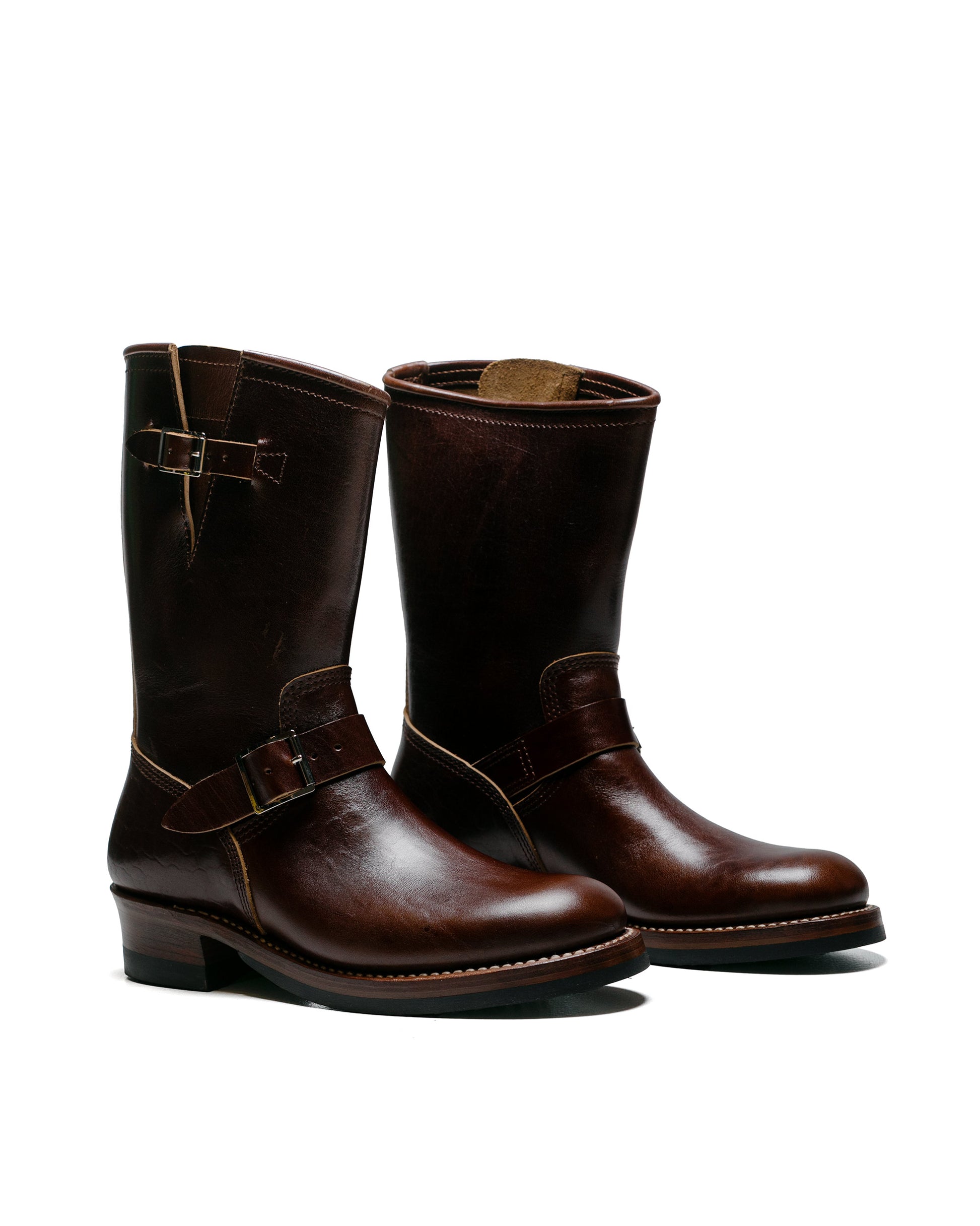 lost & found John Lofgren Bootmaker John Lofgren Bootmaker Wabash Engineer Boots Shinki Hikaku Horsebutt Dark Brown