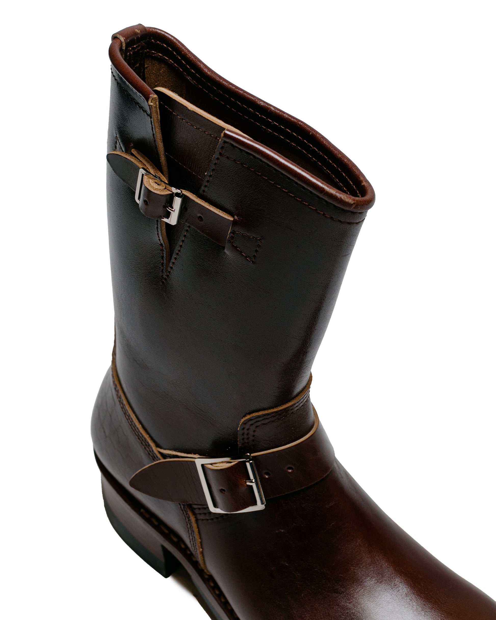 lost & found John Lofgren Bootmaker John Lofgren Bootmaker Wabash Engineer Boots Shinki Hikaku Horsebutt Dark Brown