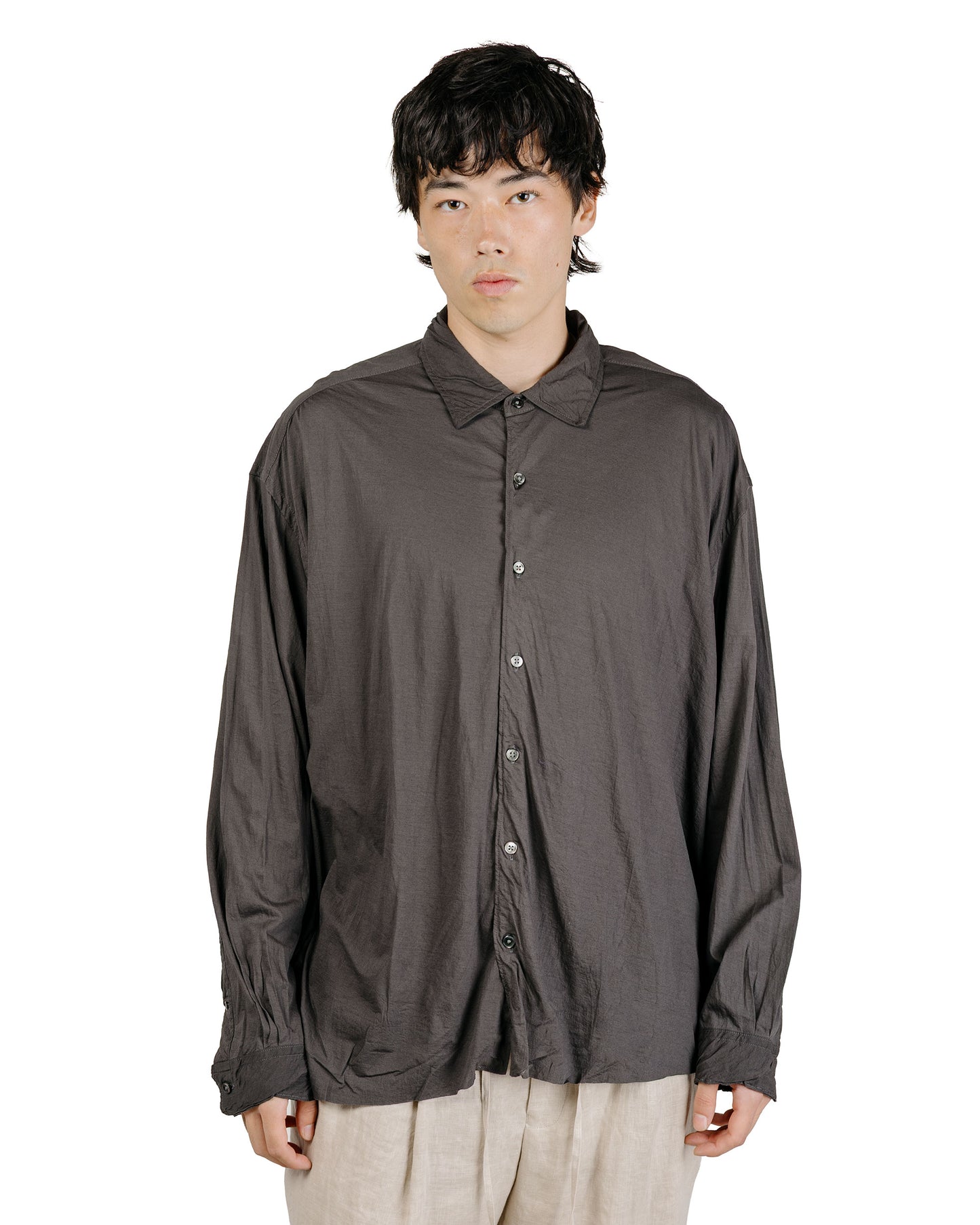 KANEMASA PHIL 46G Artisan Shirt Charcoal Dye