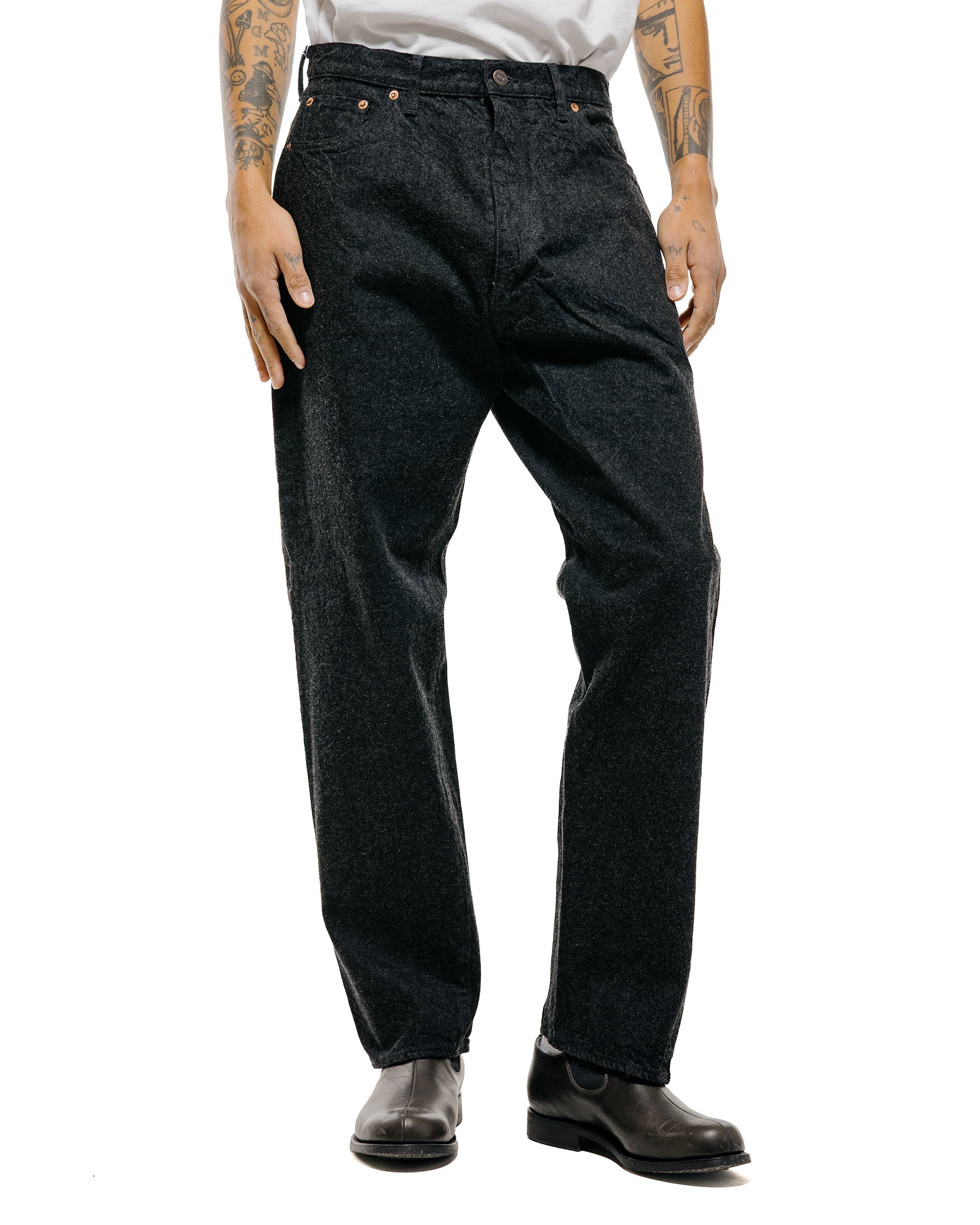 lost & found KAPTAIN SUNSHINE KAPTAIN SUNSHINE 5P Zipper Front Denim Pants Black One Wash