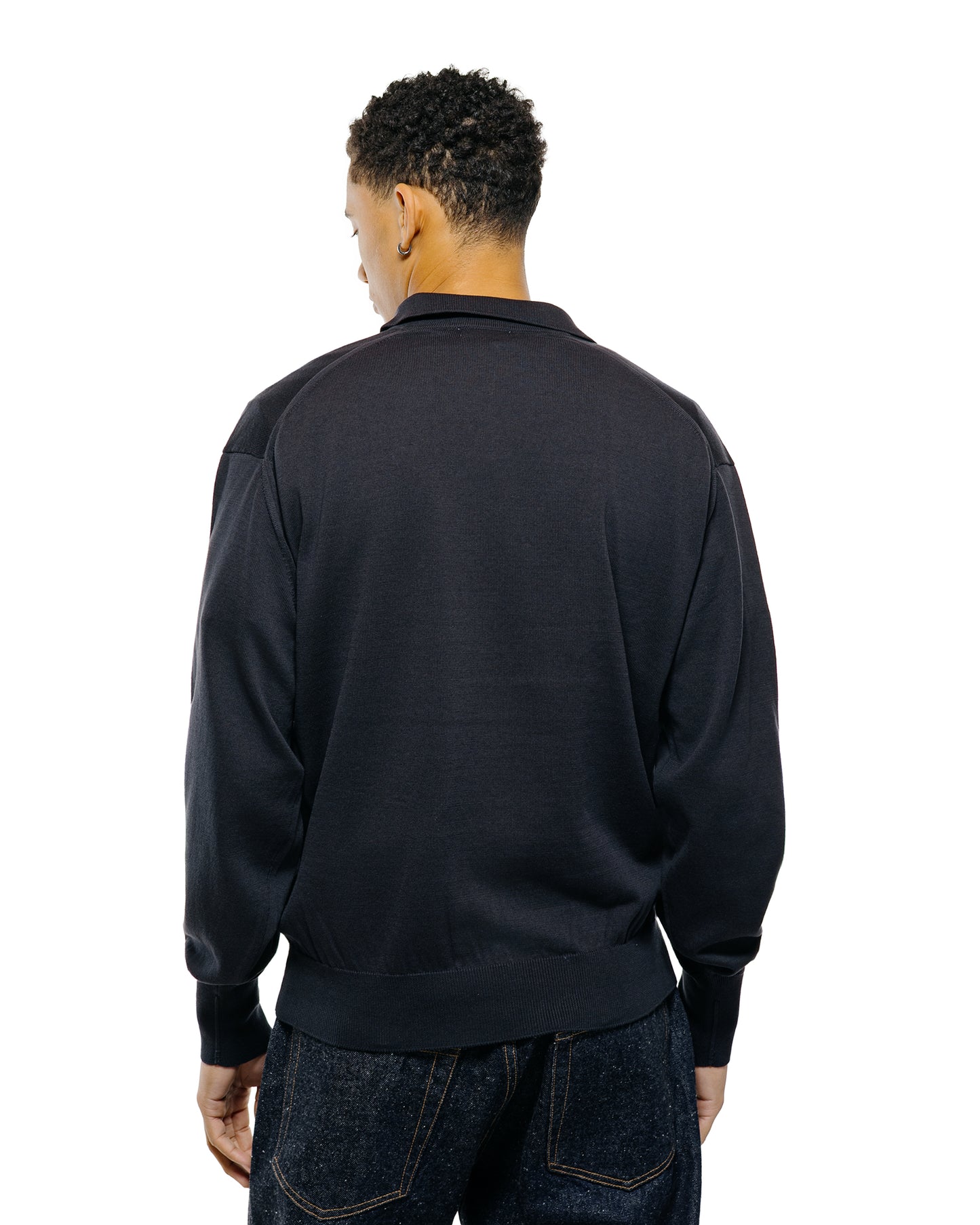 lost & found KAPTAIN SUNSHINE KAPTAIN SUNSHINE Cotton Knit Skipper Shirt Dark Navy
