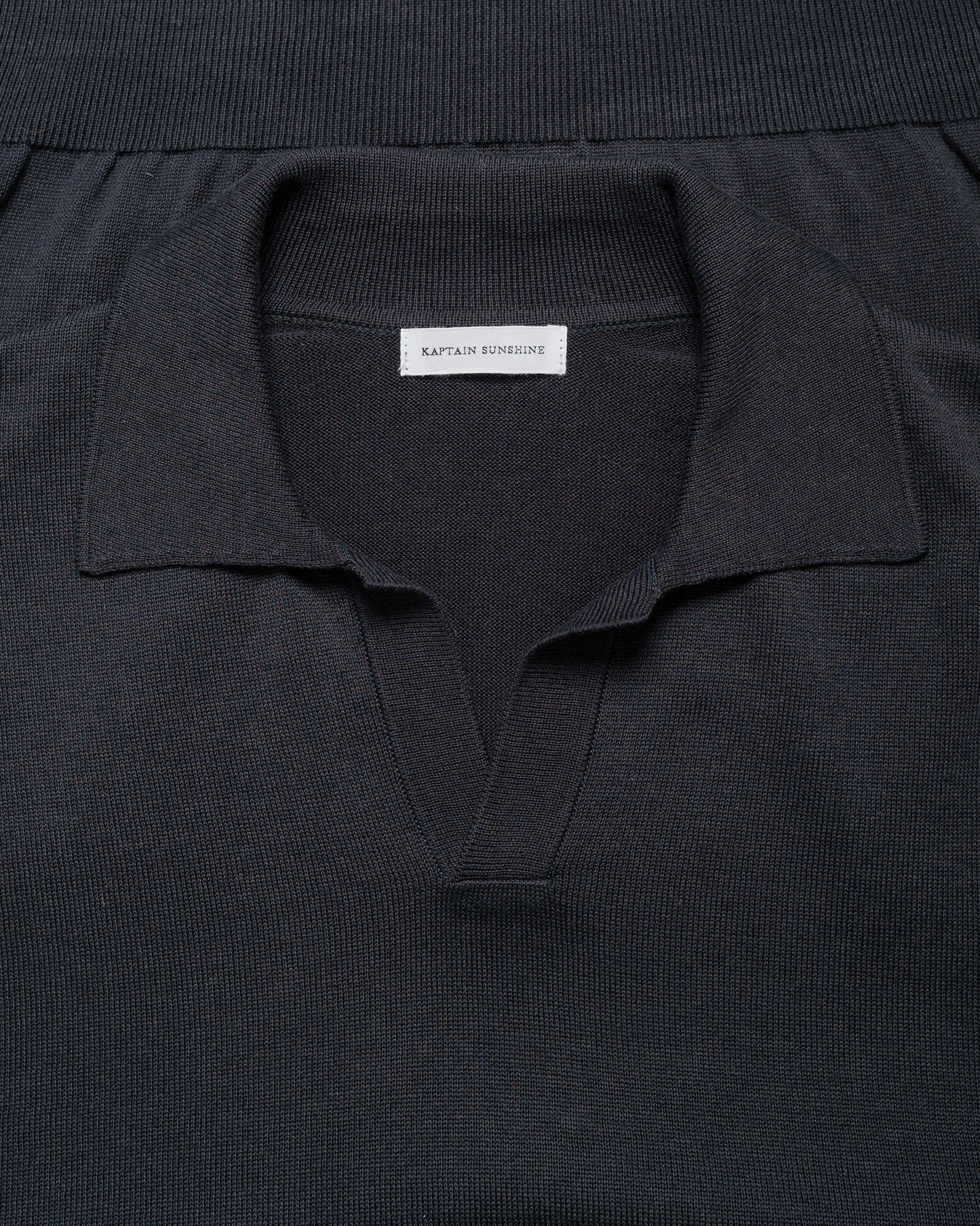 lost & found KAPTAIN SUNSHINE KAPTAIN SUNSHINE Cotton Knit Skipper Shirt Dark Navy