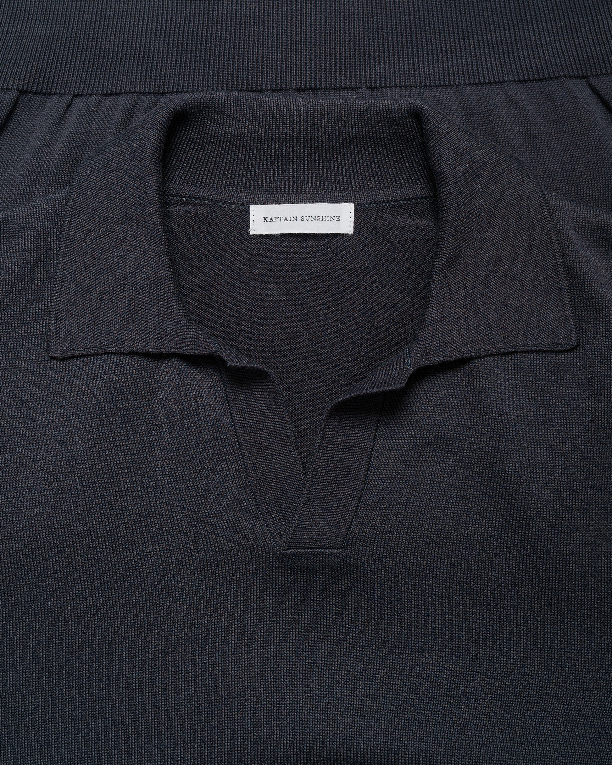 lost & found KAPTAIN SUNSHINE KAPTAIN SUNSHINE Cotton Knit Skipper Shirt Dark Navy