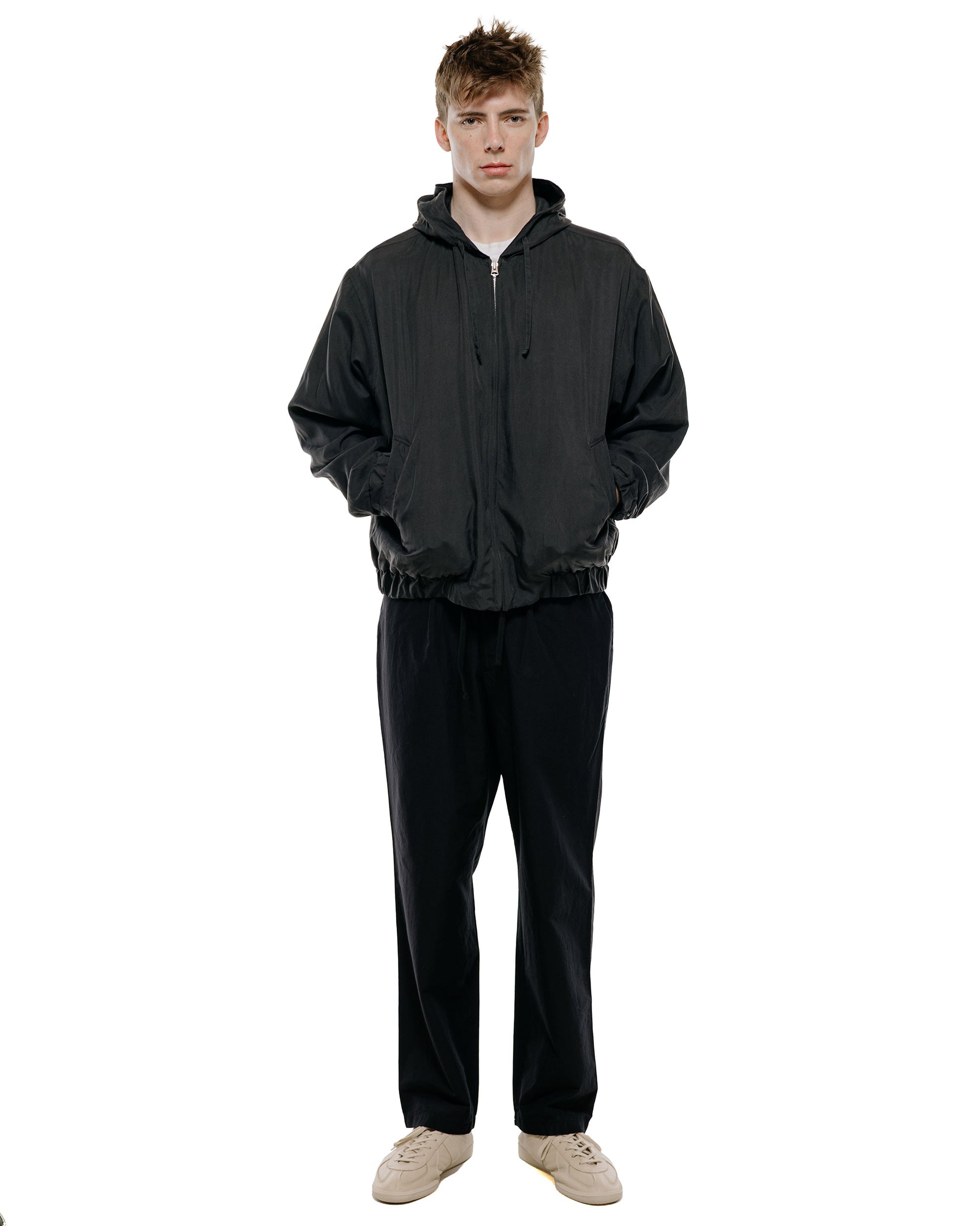 lost & found KAPTAIN SUNSHINE KAPTAIN SUNSHINE Cotton Silk Walk Easy Trousers Black
