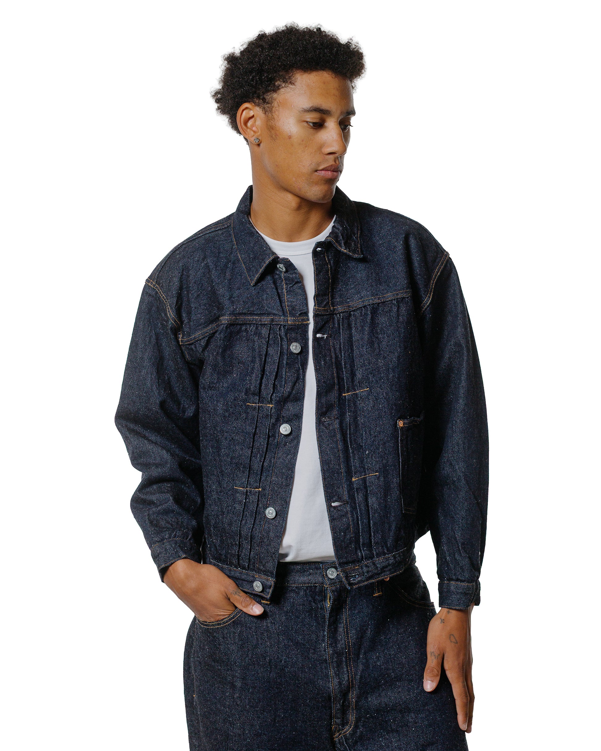 lost & found KAPTAIN SUNSHINE KAPTAIN SUNSHINE Denim Tracker 1P Jacket Indigo