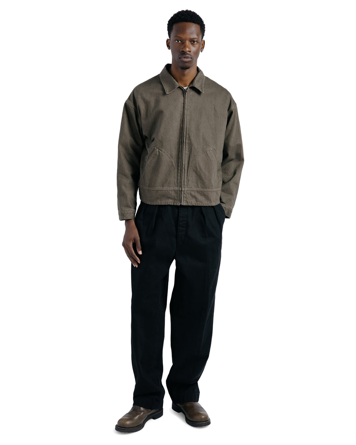 KAPTAIN SUNSHINE Dyed Denim Riviera Pants Black