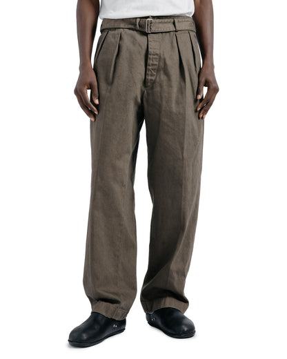 KAPTAIN SUNSHINE Dyed Denim Riviera Pants Cub Brown