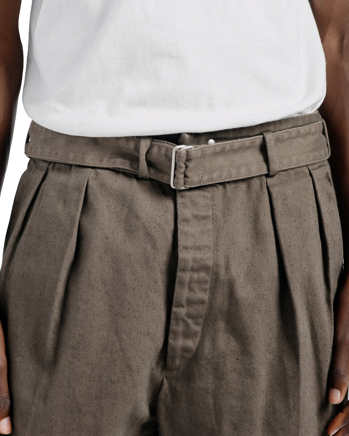 KAPTAIN SUNSHINE Dyed Denim Riviera Pants Cub Brown