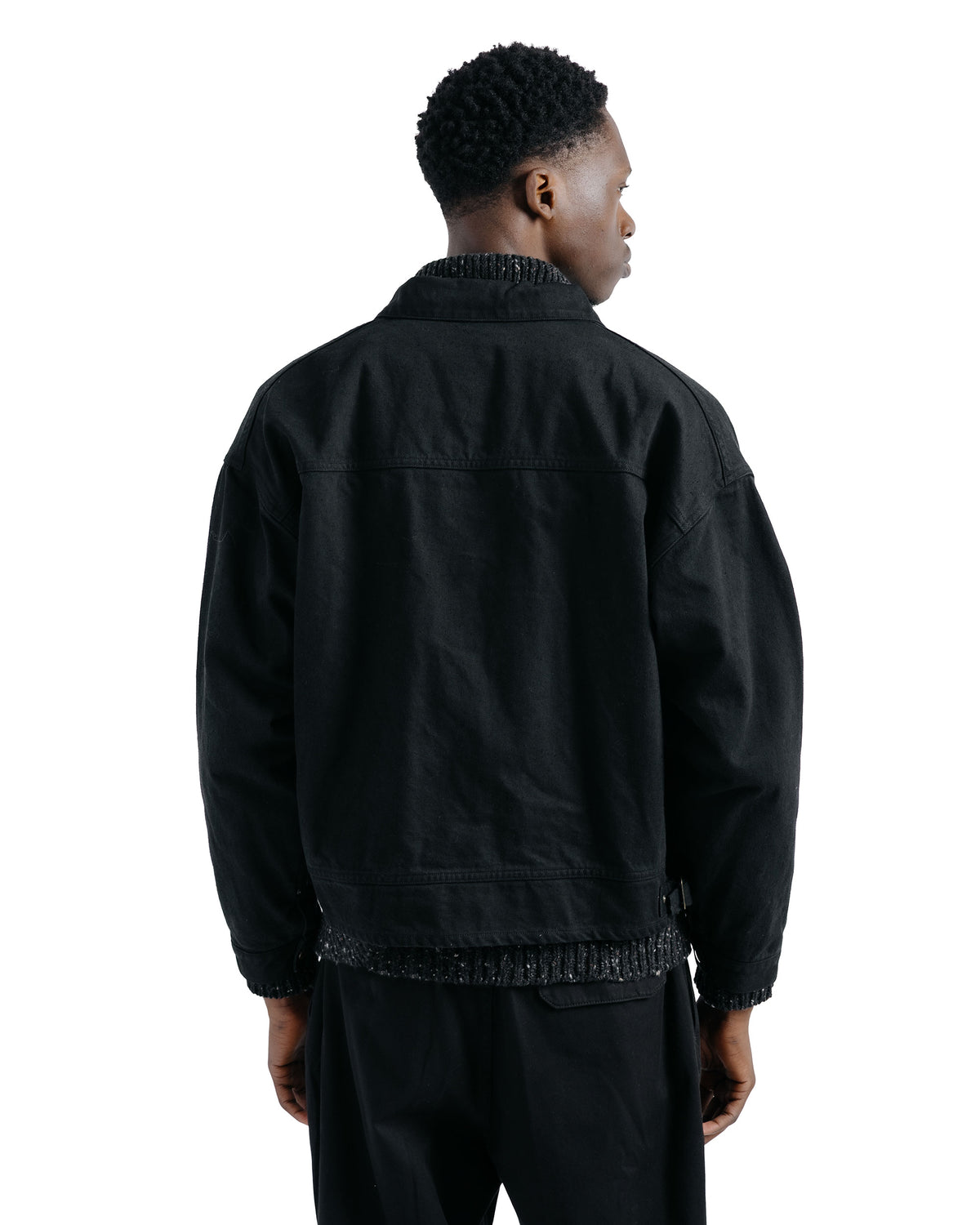 KAPTAIN SUNSHINE Dyed Denim Work Jacket Black