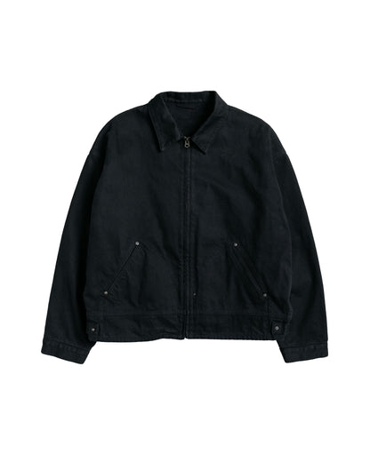 KAPTAIN SUNSHINE Dyed Denim Work Jacket Black