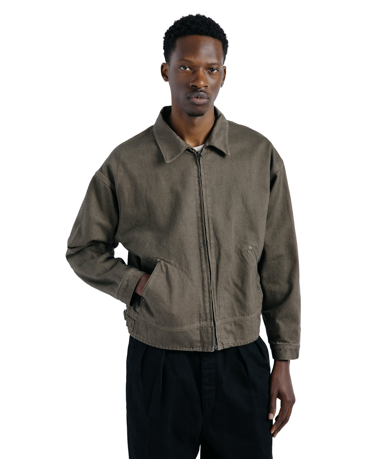 KAPTAIN SUNSHINE Dyed Denim Work Jacket Cub Brown