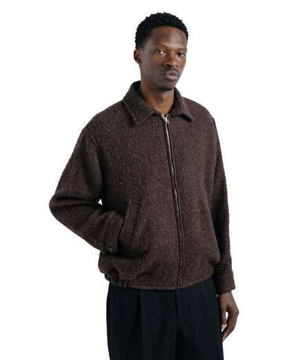 KAPTAIN SUNSHINE Napping Wool Zip Blouson Top Brown