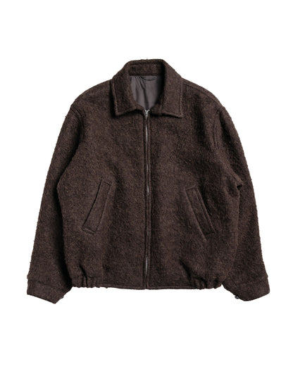 KAPTAIN SUNSHINE Napping Wool Zip Blouson Top Brown