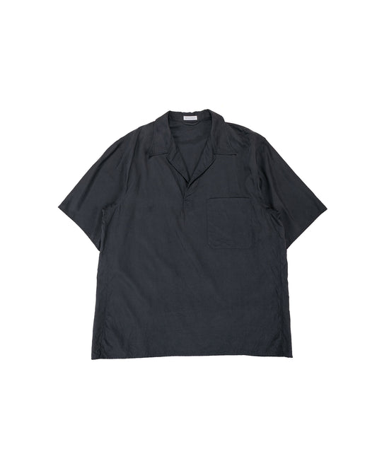 lost & found KAPTAIN SUNSHINE KAPTAIN SUNSHINE Silk Pullover SS Shirt Ink Black