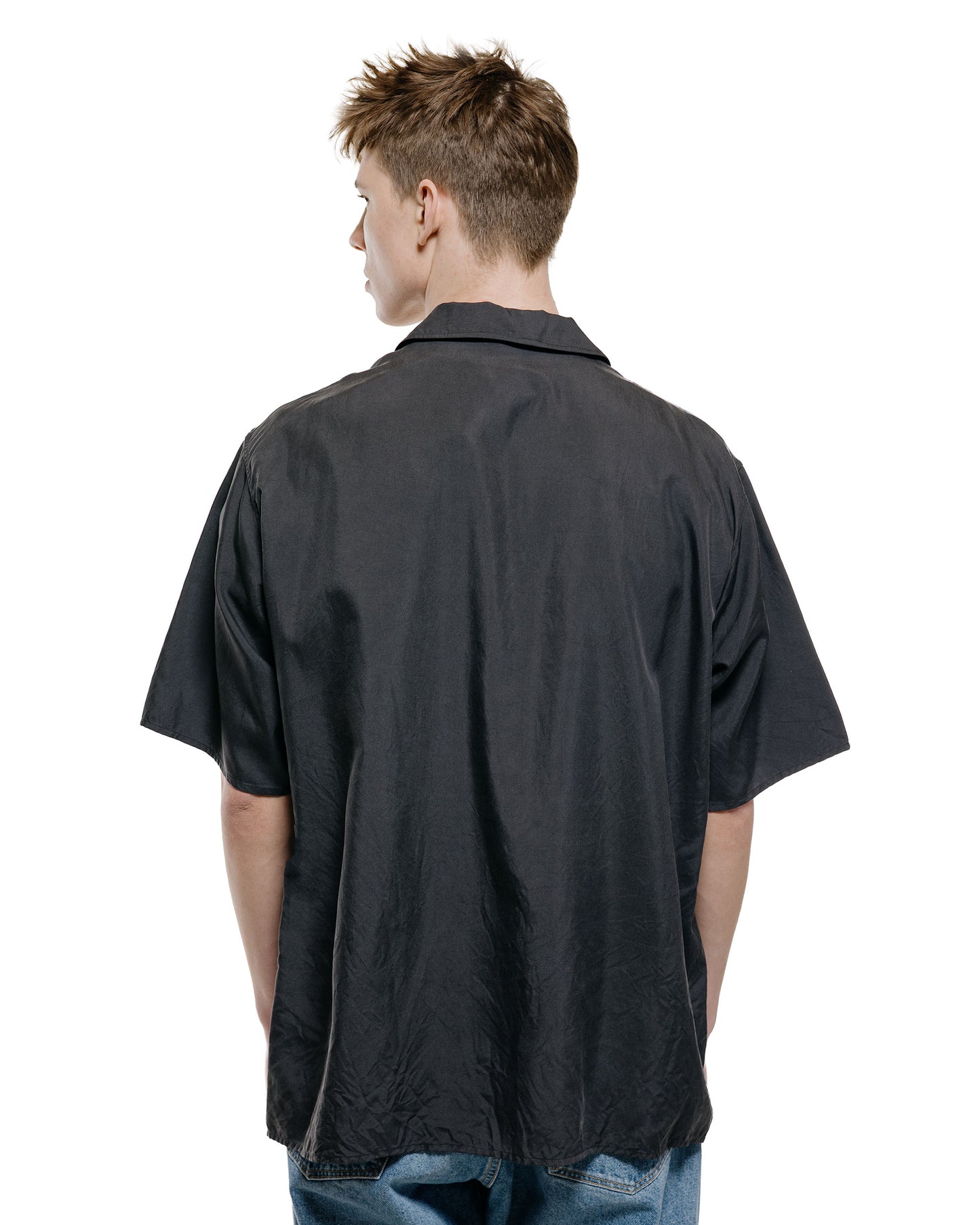lost & found KAPTAIN SUNSHINE KAPTAIN SUNSHINE Silk Pullover SS Shirt Ink Black