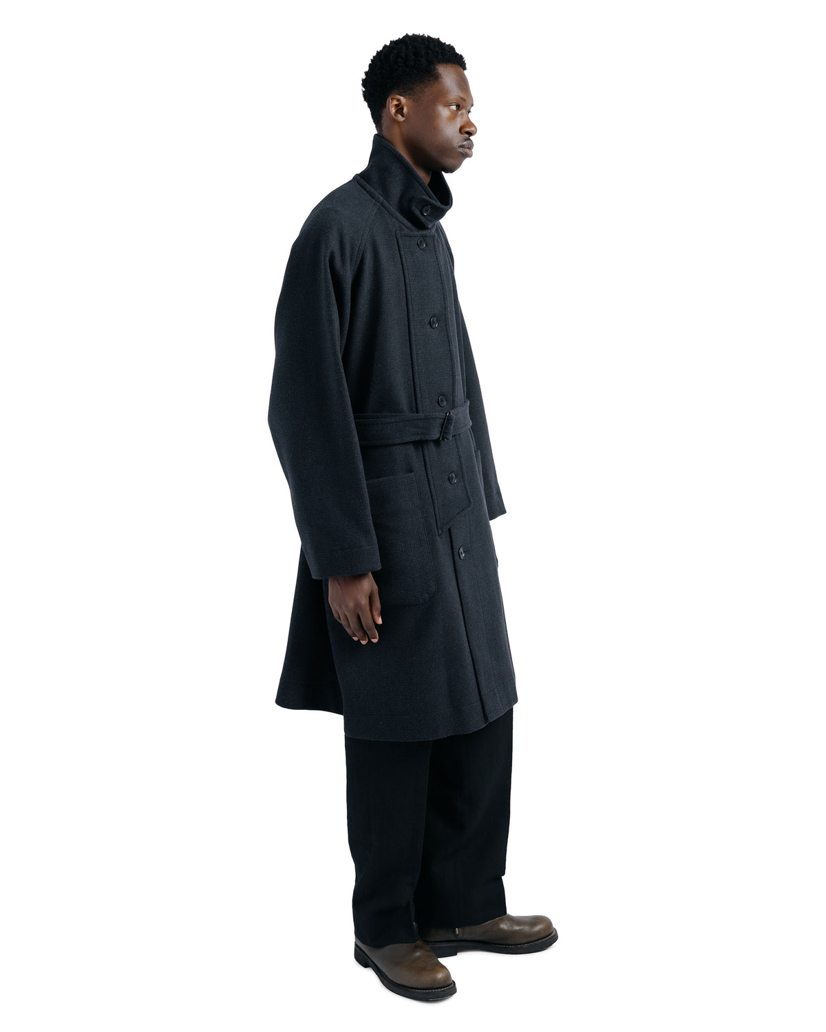 KAPTAIN SUNSHINE Stand Collar Coat Charcoal