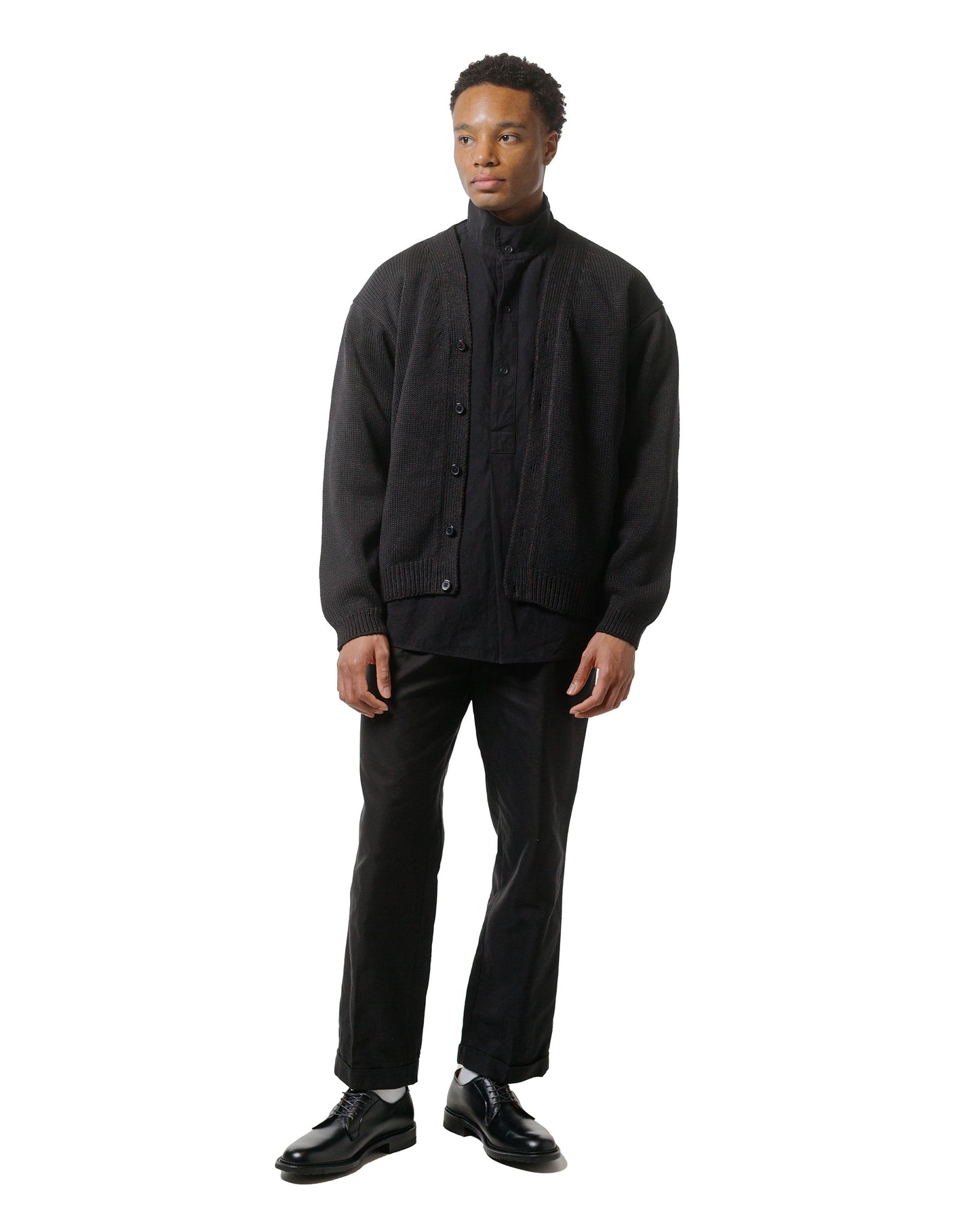 lost & found KAPTAIN SUNSHINE KAPTAIN SUNSHINE Standcollar Smock Ink Black