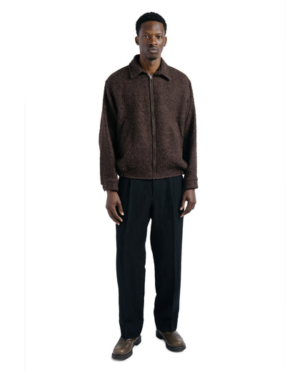 KAPTAIN SUNSHINE Wool Hemp Mesh Neutral Trousers Black