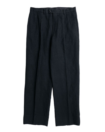 KAPTAIN SUNSHINE Wool Hemp Mesh Neutral Trousers Black