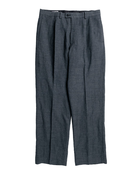 KAPTAIN SUNSHINE Wool Hemp Mesh Neutral Trousers Top Charcoal