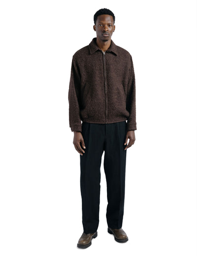 KAPTAIN SUNSHINE Napping Wool Zip Blouson Top Brown