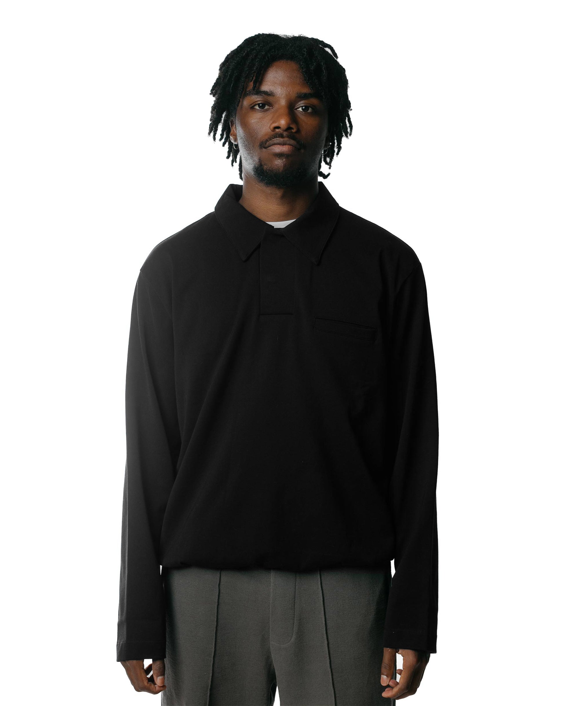 lost & found Lady White Co. Lady White Co. L/S Richmond Polo Black