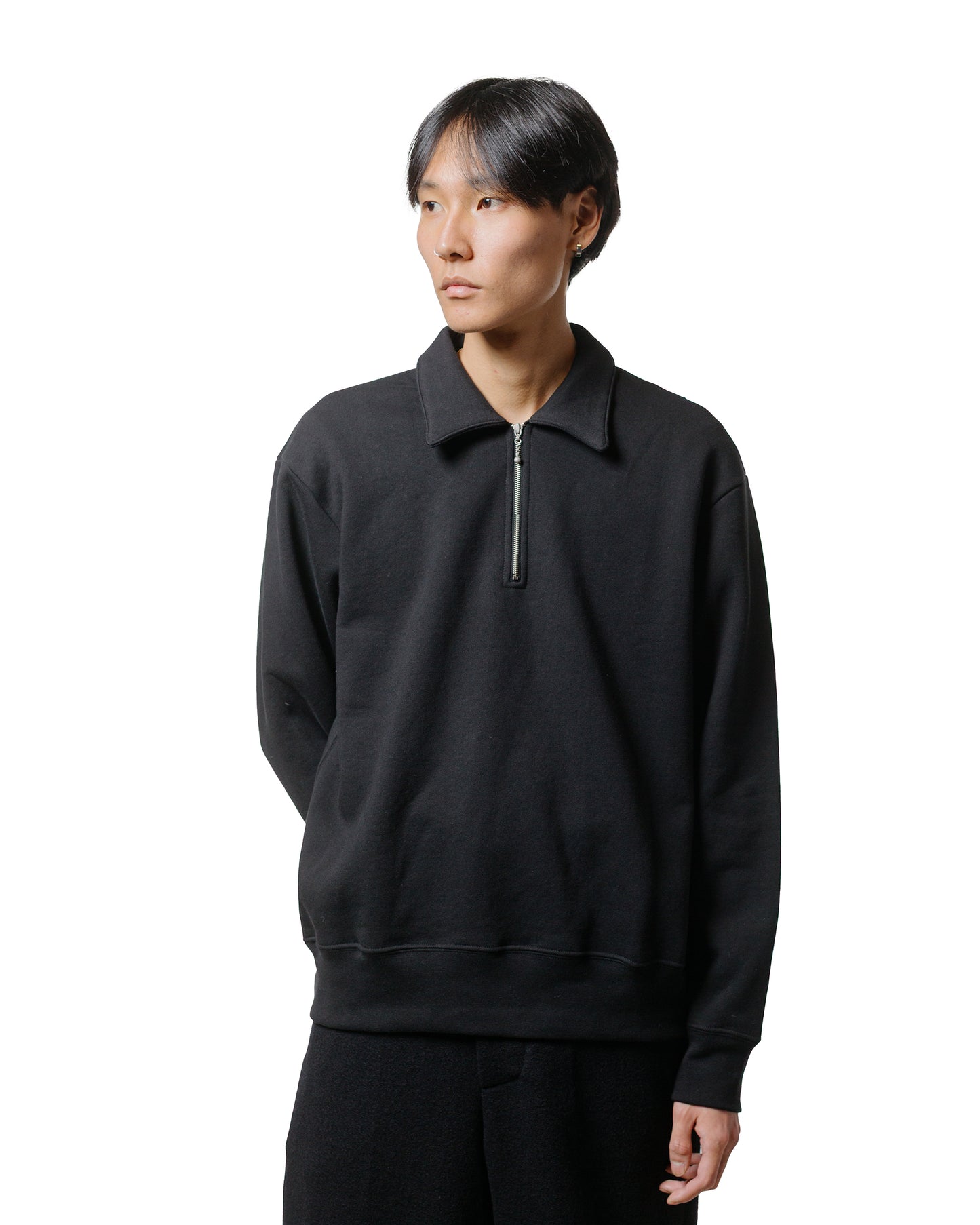 lost & found Lady White Co. Lady White Co. Cotton Quarter Zip Sweatshirt Black