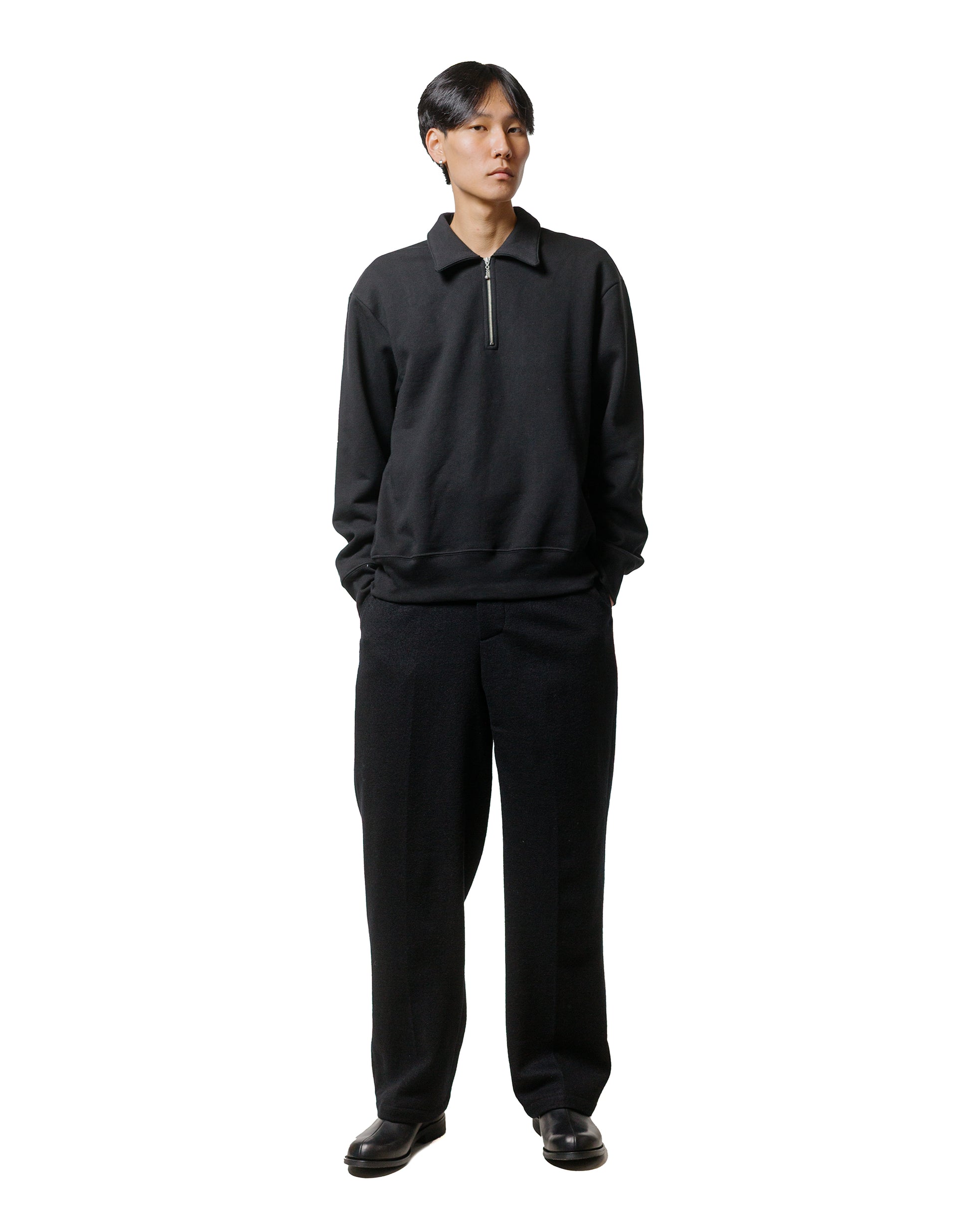 lost & found Lady White Co. Lady White Co. Cotton Quarter Zip Sweatshirt Black