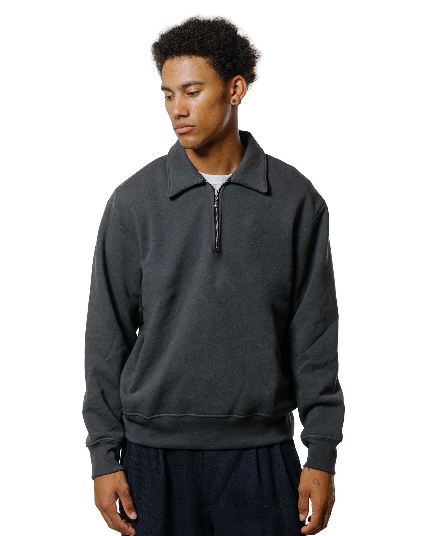 lost & found Lady White Co. Lady White Co. Cotton Quarter Zip Sweatshirt Faded Black