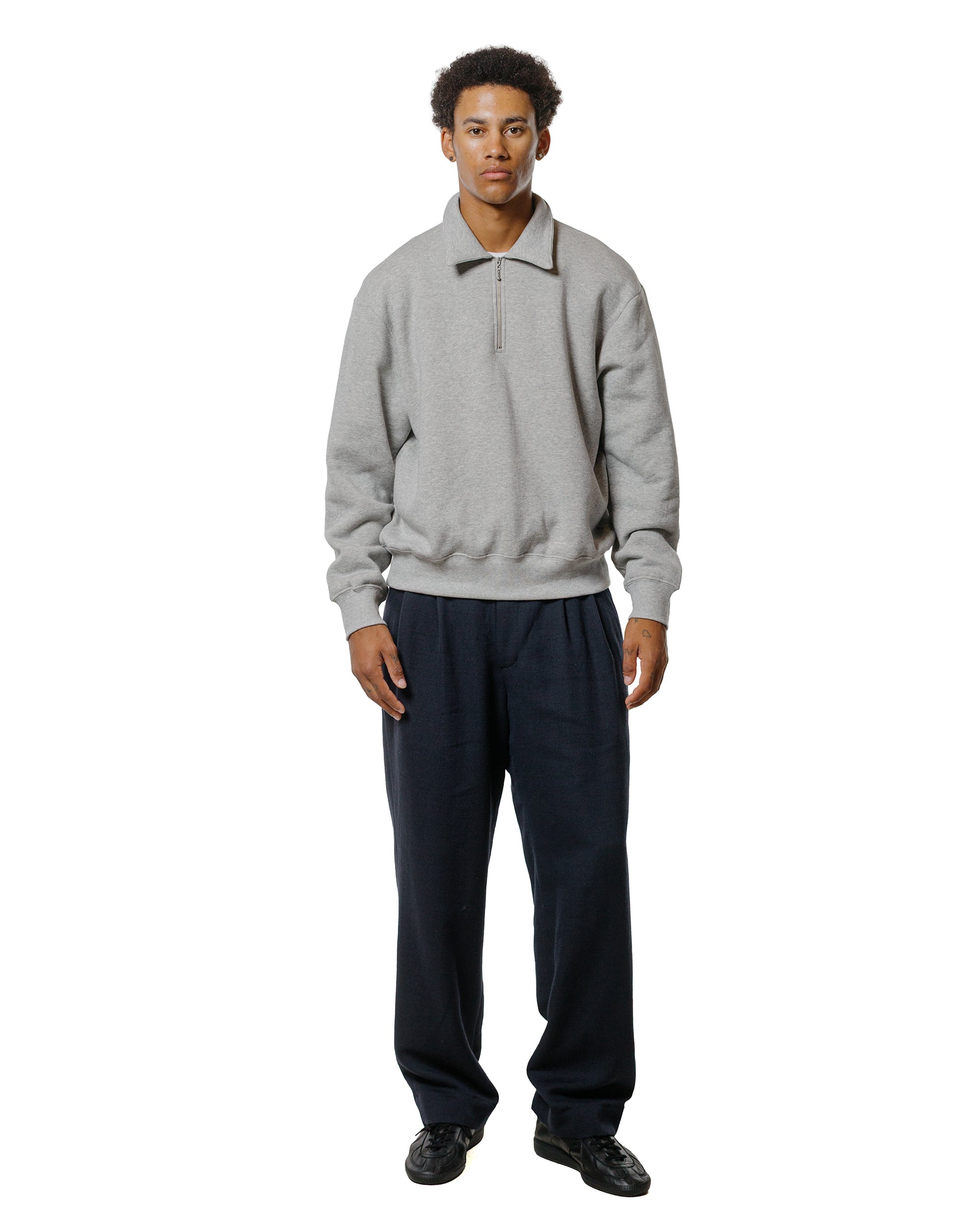 lost & found Lady White Co. Lady White Co. Cotton Wool Quarter Zip Sweatshirt Heather Grey