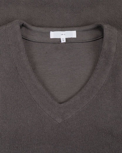 lost & found Lady White Co. Lady White Co. Cropped V-Neck Sweater Pewter