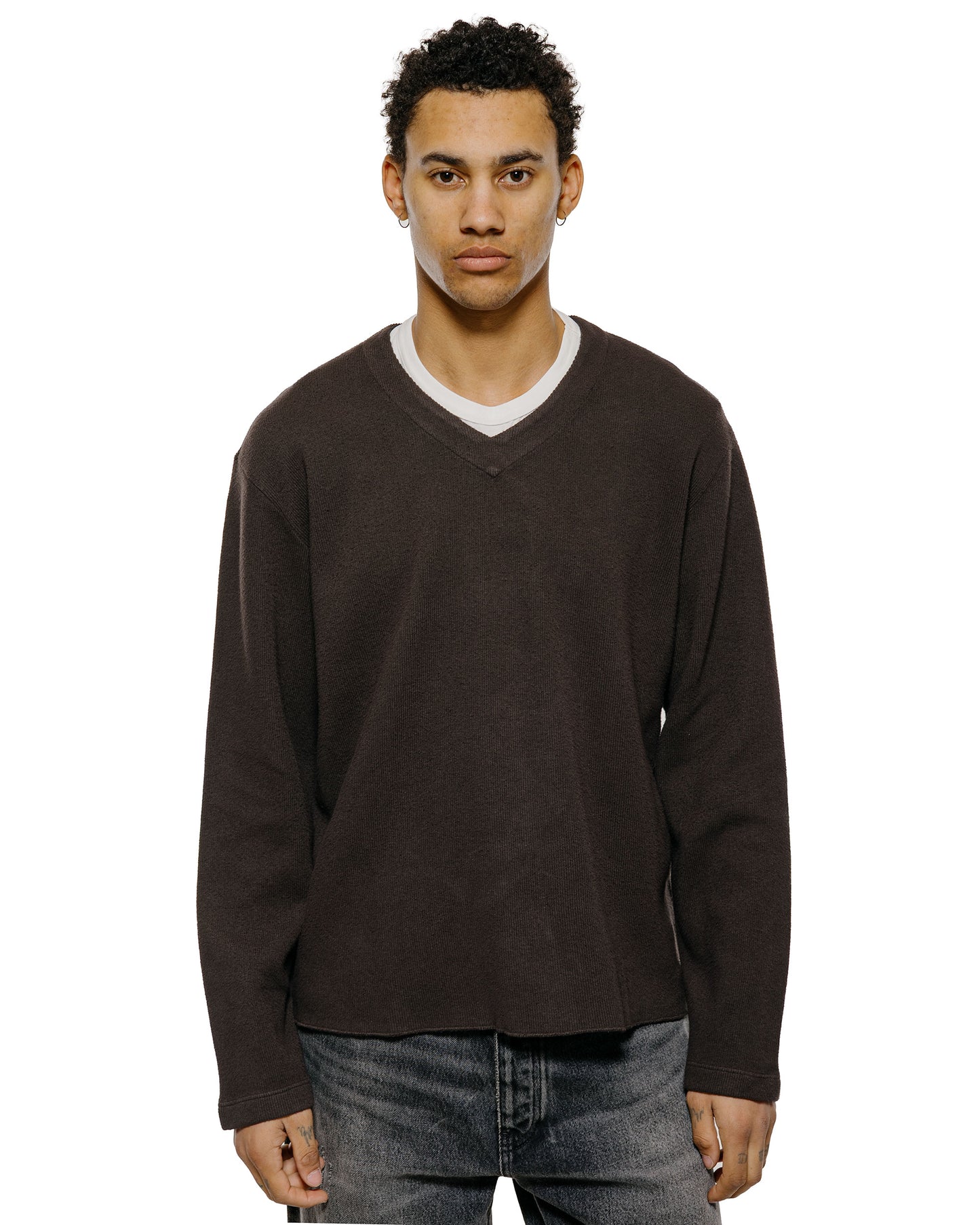 lost & found Lady White Co. Lady White Co. Cropped V-Neck Sweater Timber