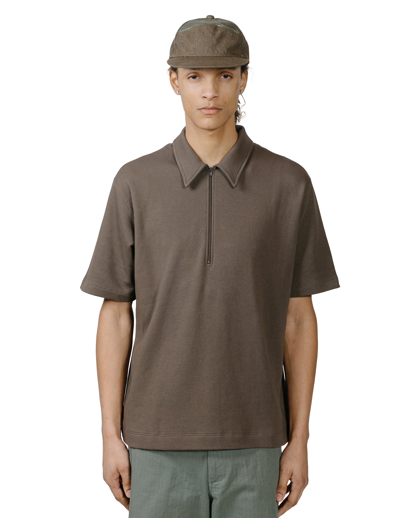 lost & found Lady White Co. Lady White Co. Half Zip Polo Bark