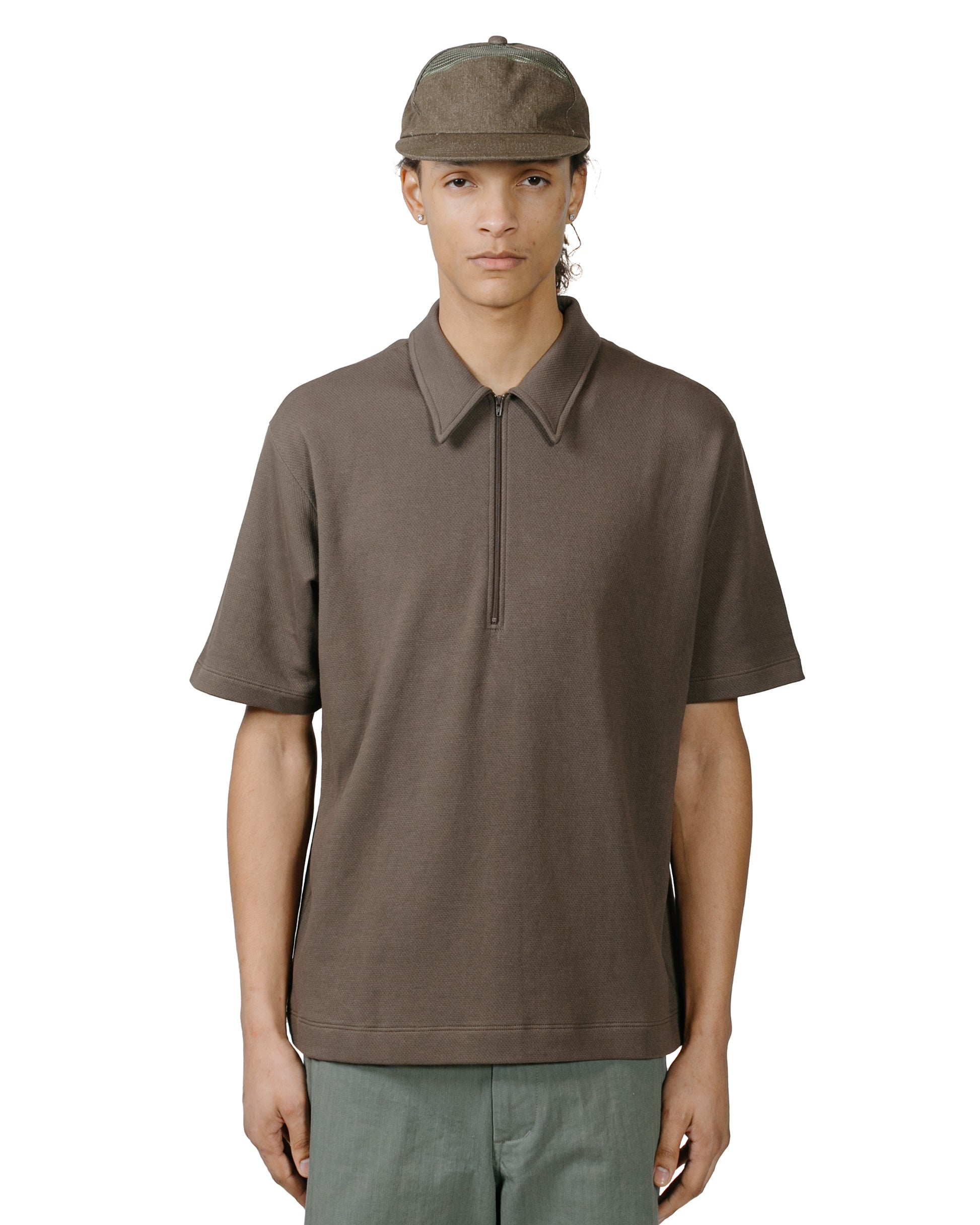 lost & found Lady White Co. Lady White Co. Half Zip Polo Bark