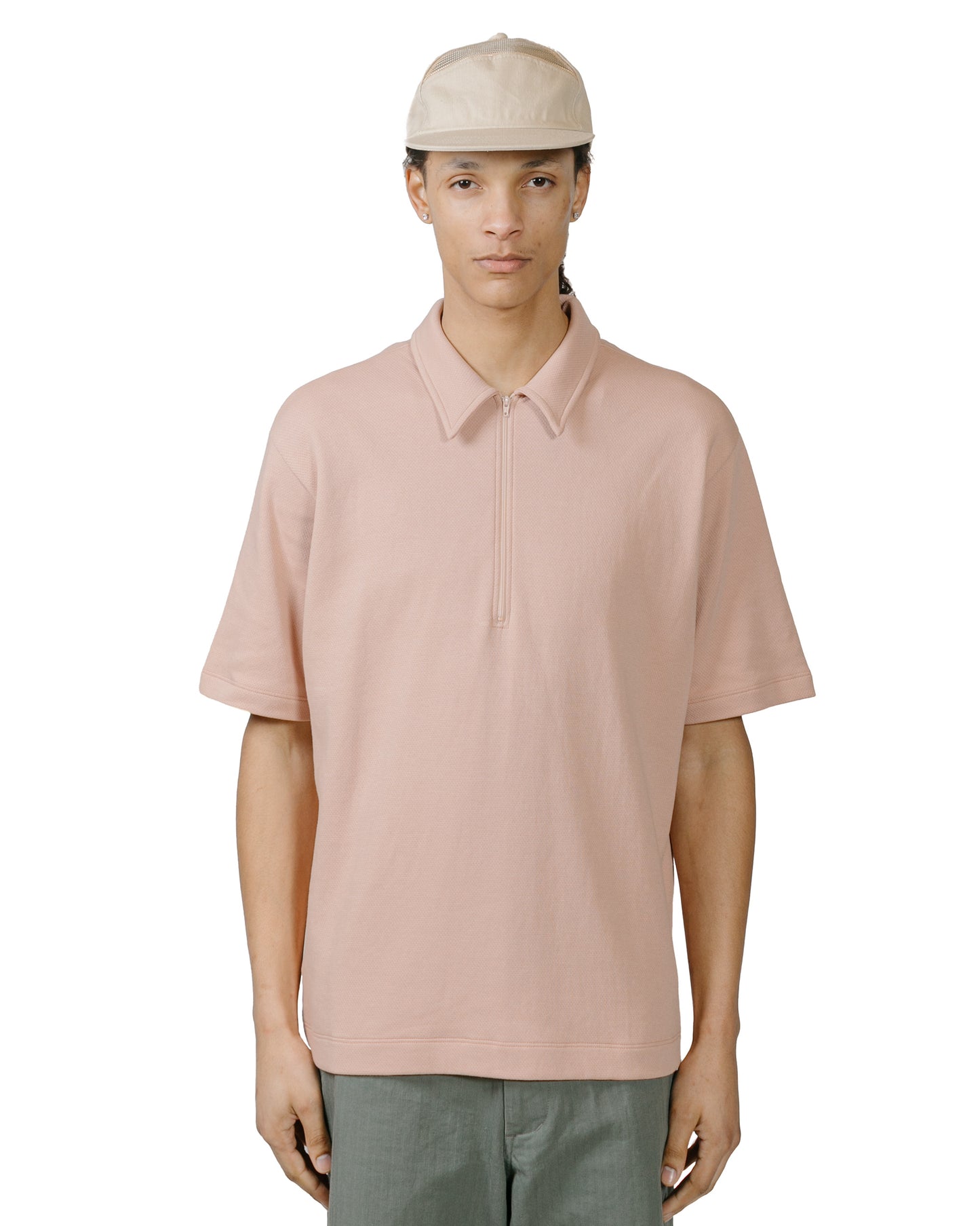 lost & found Lady White Co. Lady White Co. Half Zip Polo Pink Glass