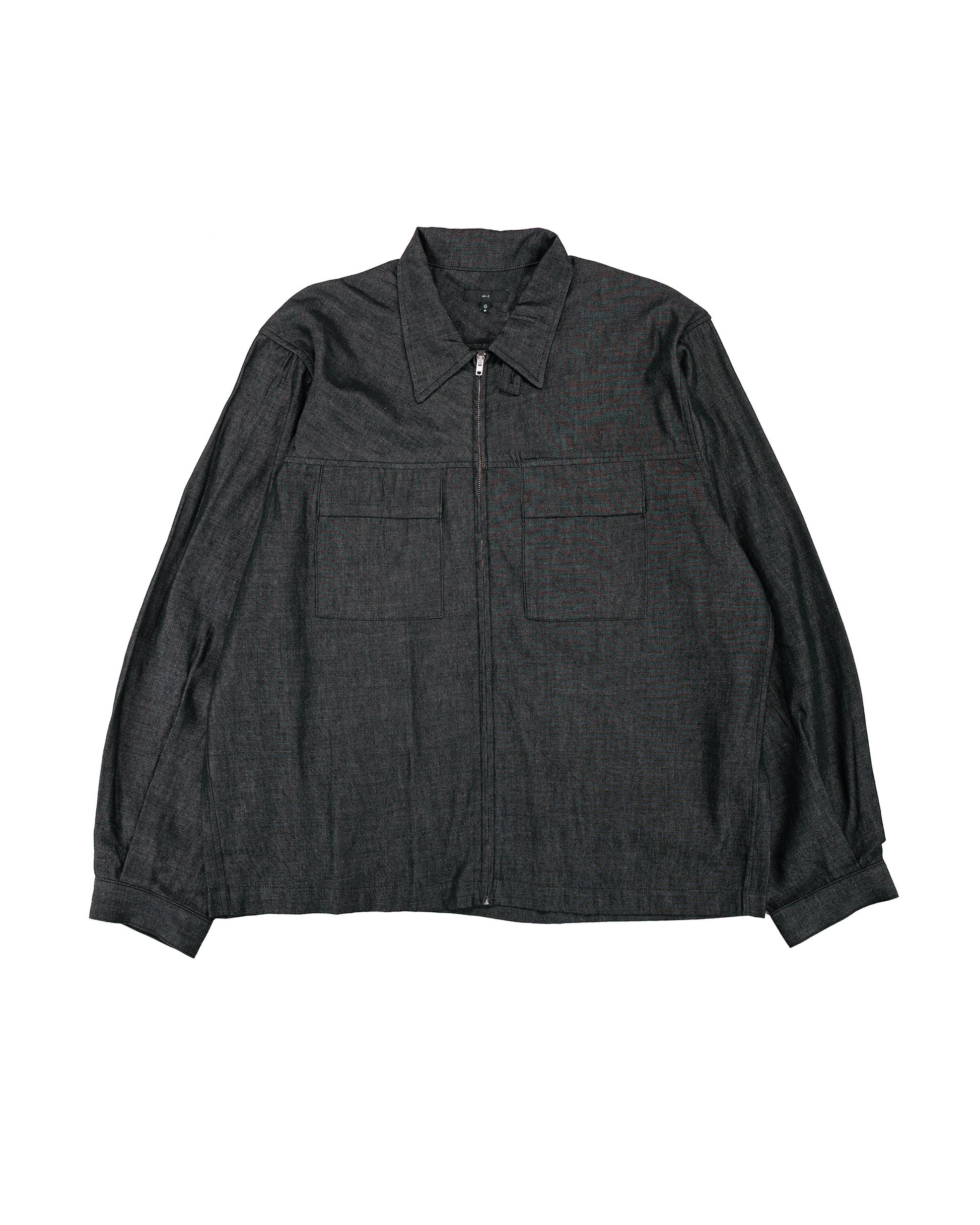 lost & found Lady White Co. Lady White Co. Joliet Zip Shirt Black Chambray