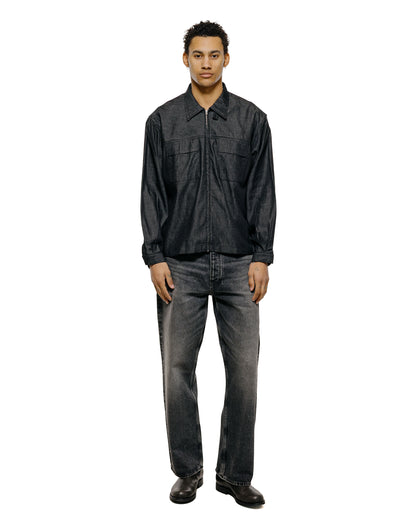 lost & found Lady White Co. Lady White Co. Joliet Zip Shirt Black Chambray