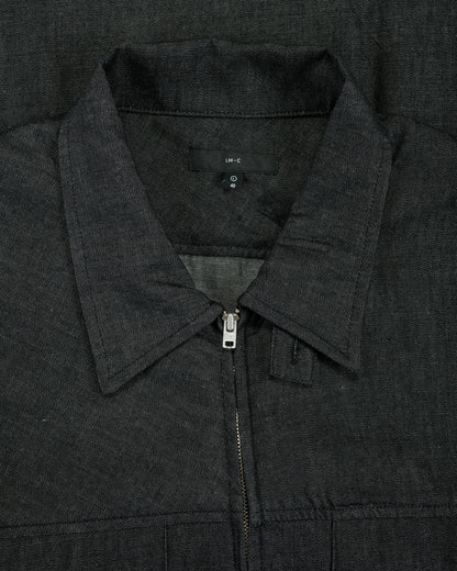lost & found Lady White Co. Lady White Co. Joliet Zip Shirt Black Chambray