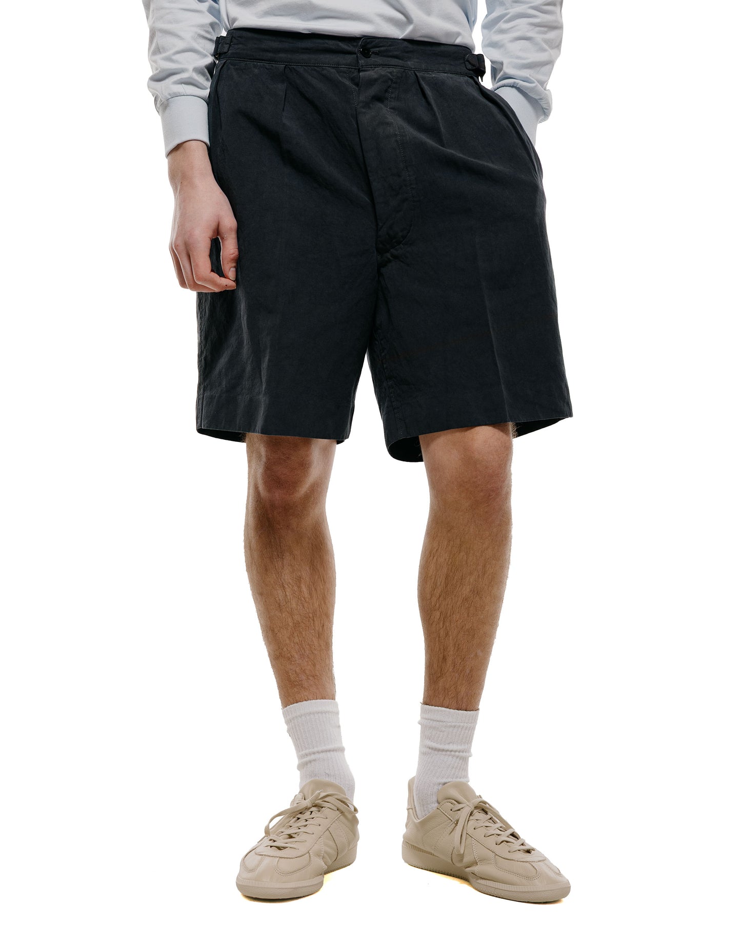 lost & found Lady White Co. Lady White Co. KAPTAIN SUNSHINE Cotton Linen Shorts Charcoal