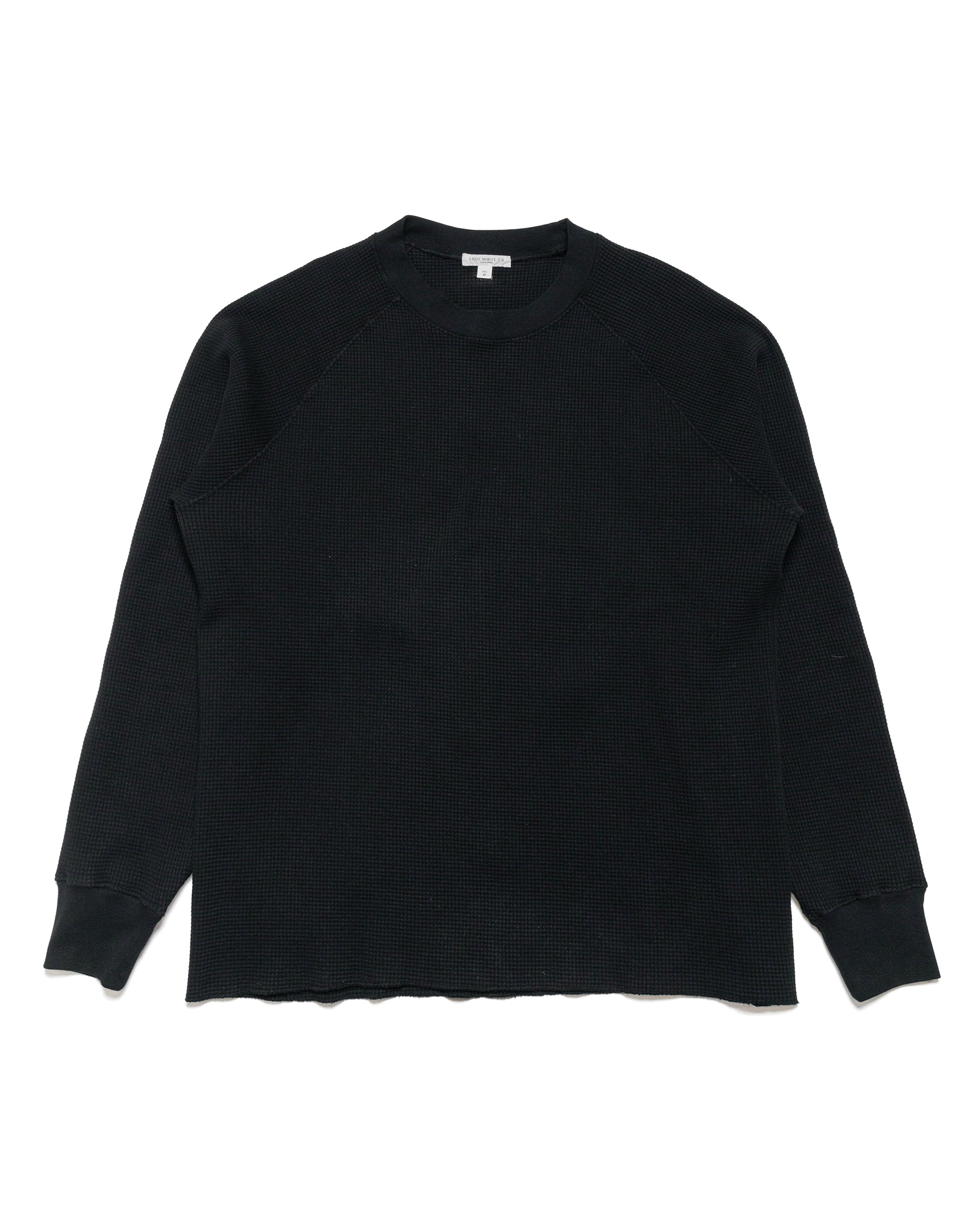 lost & found Lady White Co. Lady White Co. Raglan Thermal Black