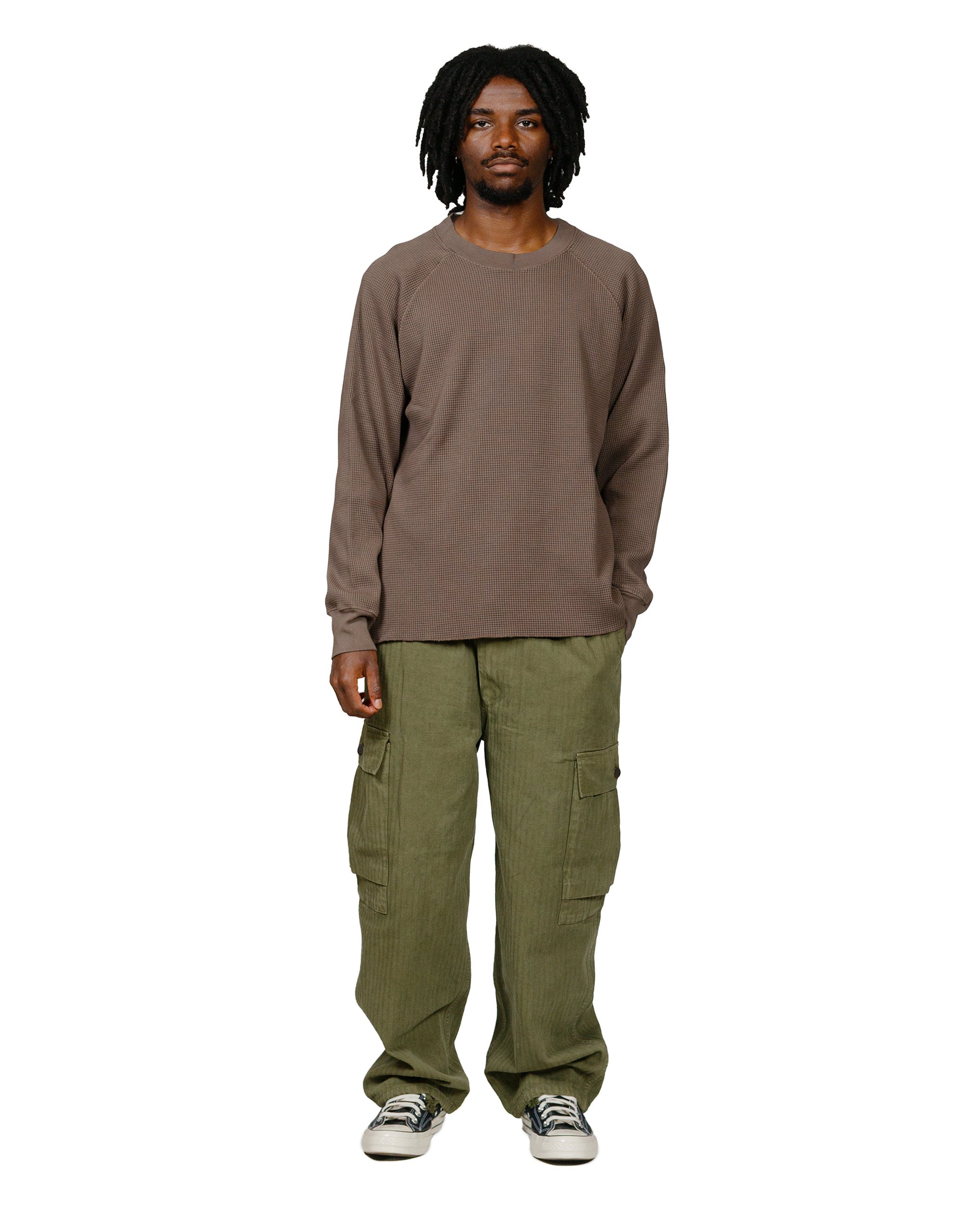 lost & found Lady White Co. Lady White Co. Raglan Thermal Deep Cement
