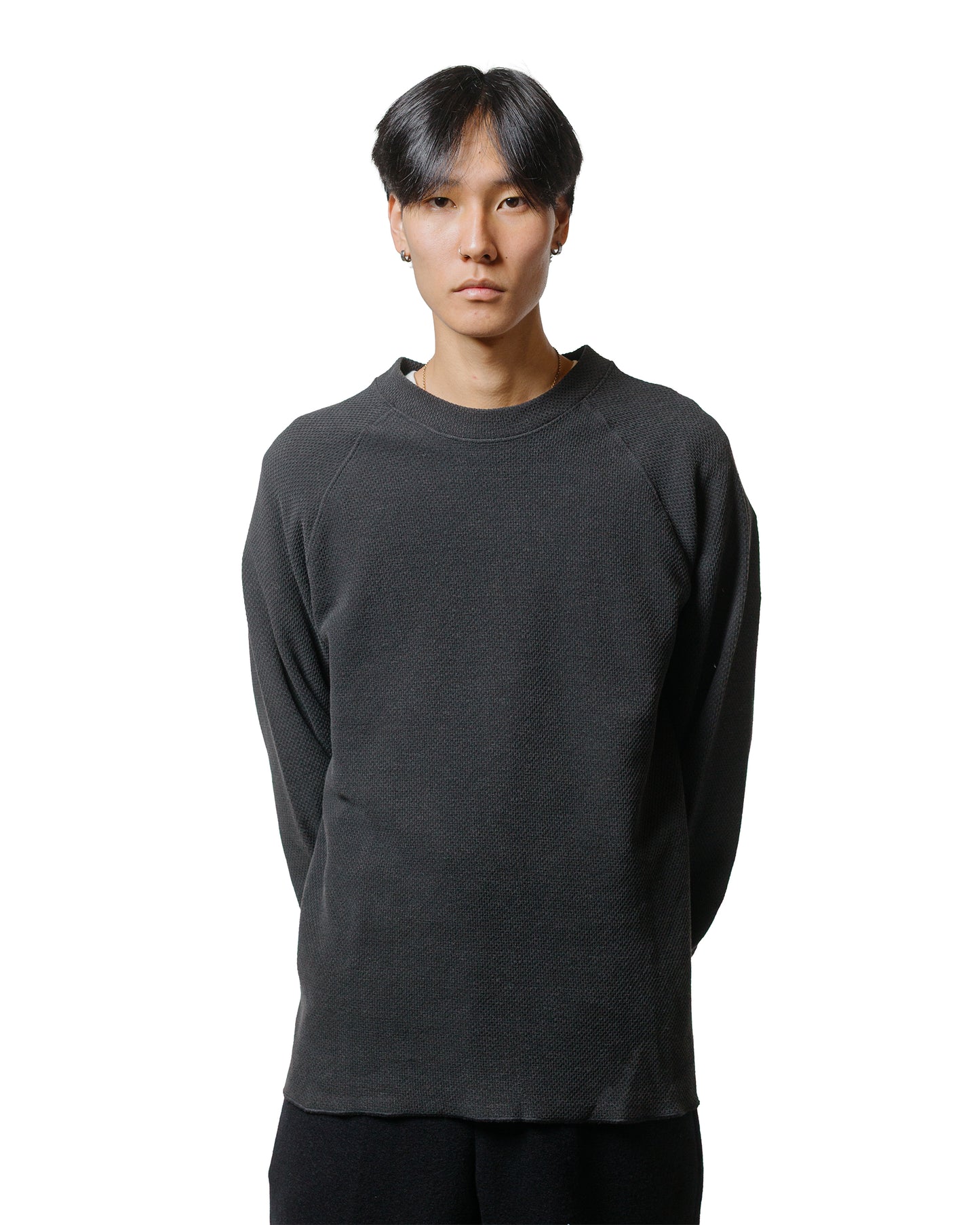 lost & found Lady White Co. Lady White Co. Raglan Thermal Pigment Charcoal