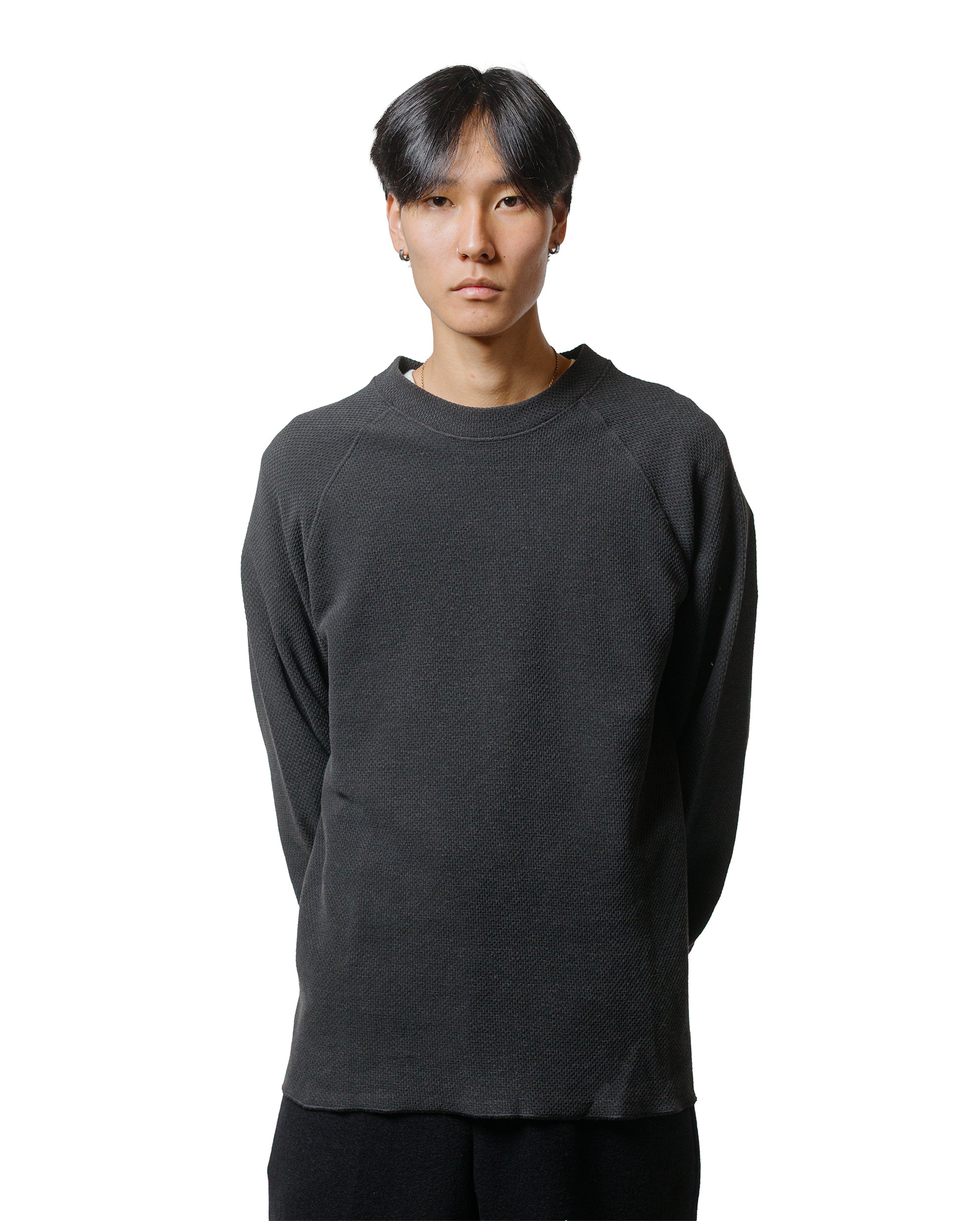 lost & found Lady White Co. Lady White Co. Raglan Thermal Pigment Charcoal