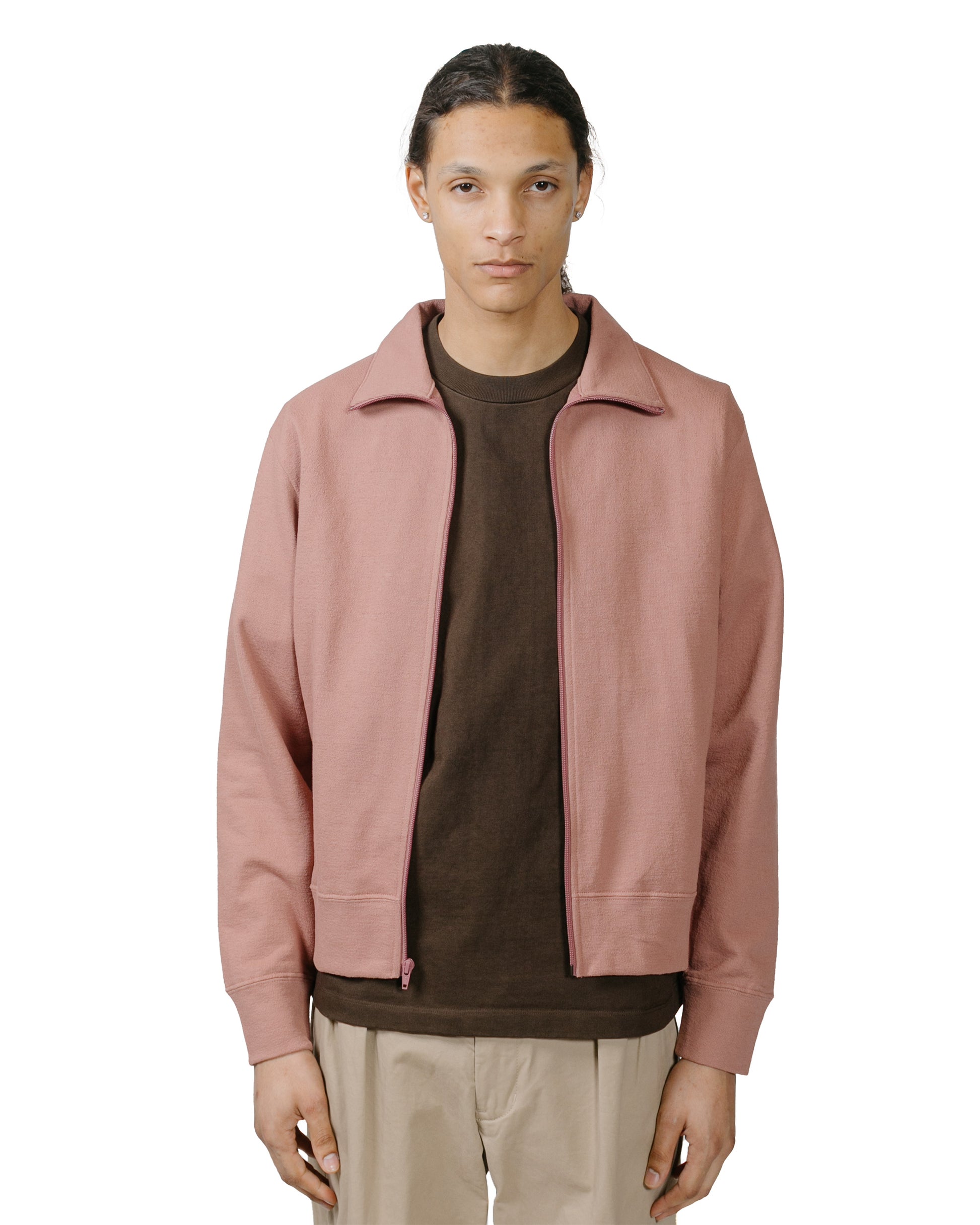 lost & found Lady White Co. Lady White Co. Textured Full Zip Deep Mauve