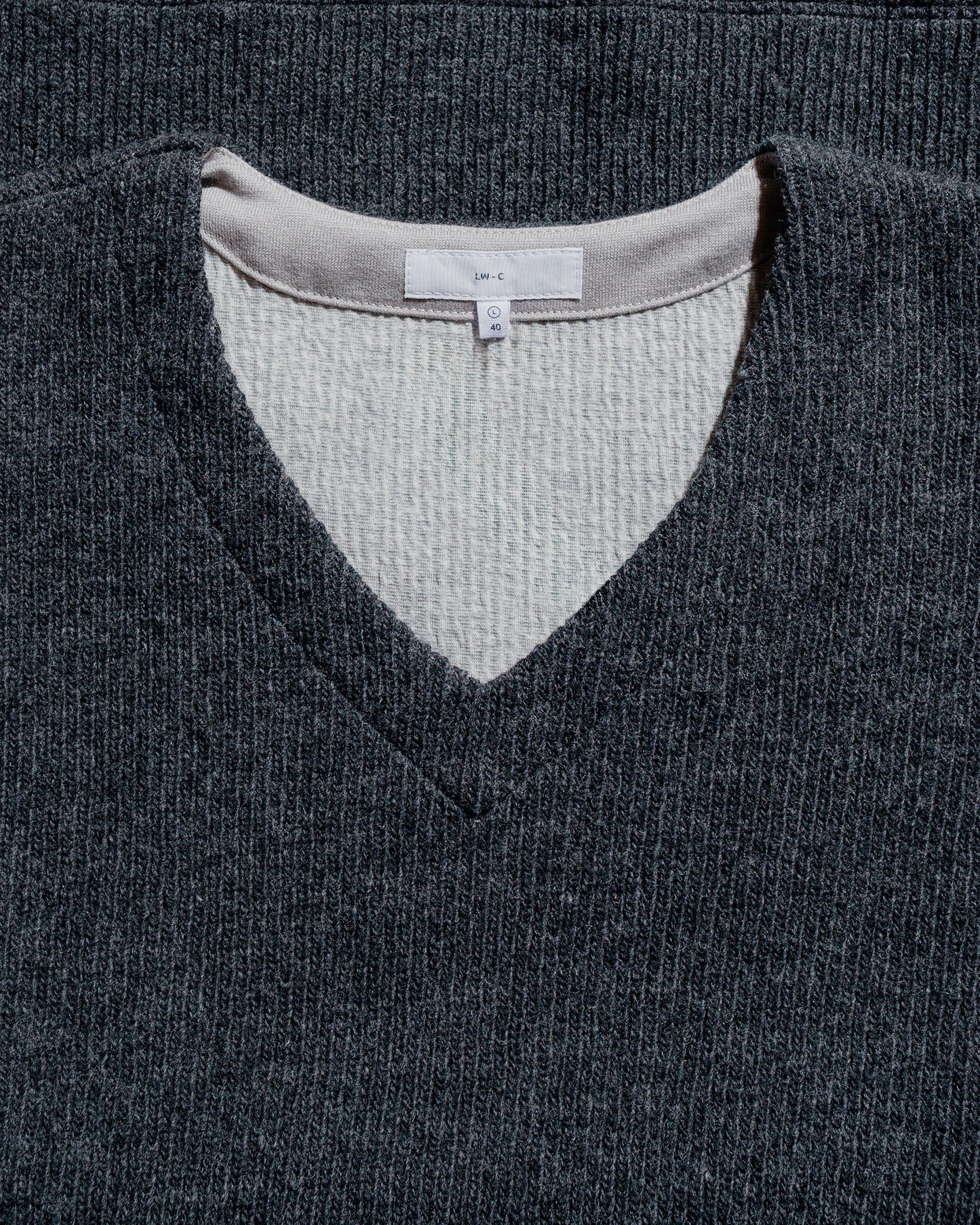 lost & found Lady White Co. Lady White Co. V Neck Snap Sweater Charcoal