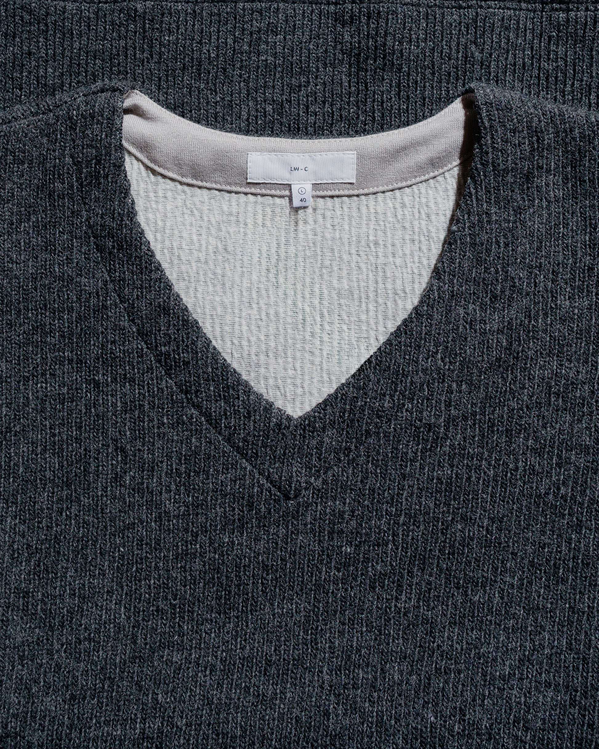 lost & found Lady White Co. Lady White Co. V Neck Snap Sweater Charcoal