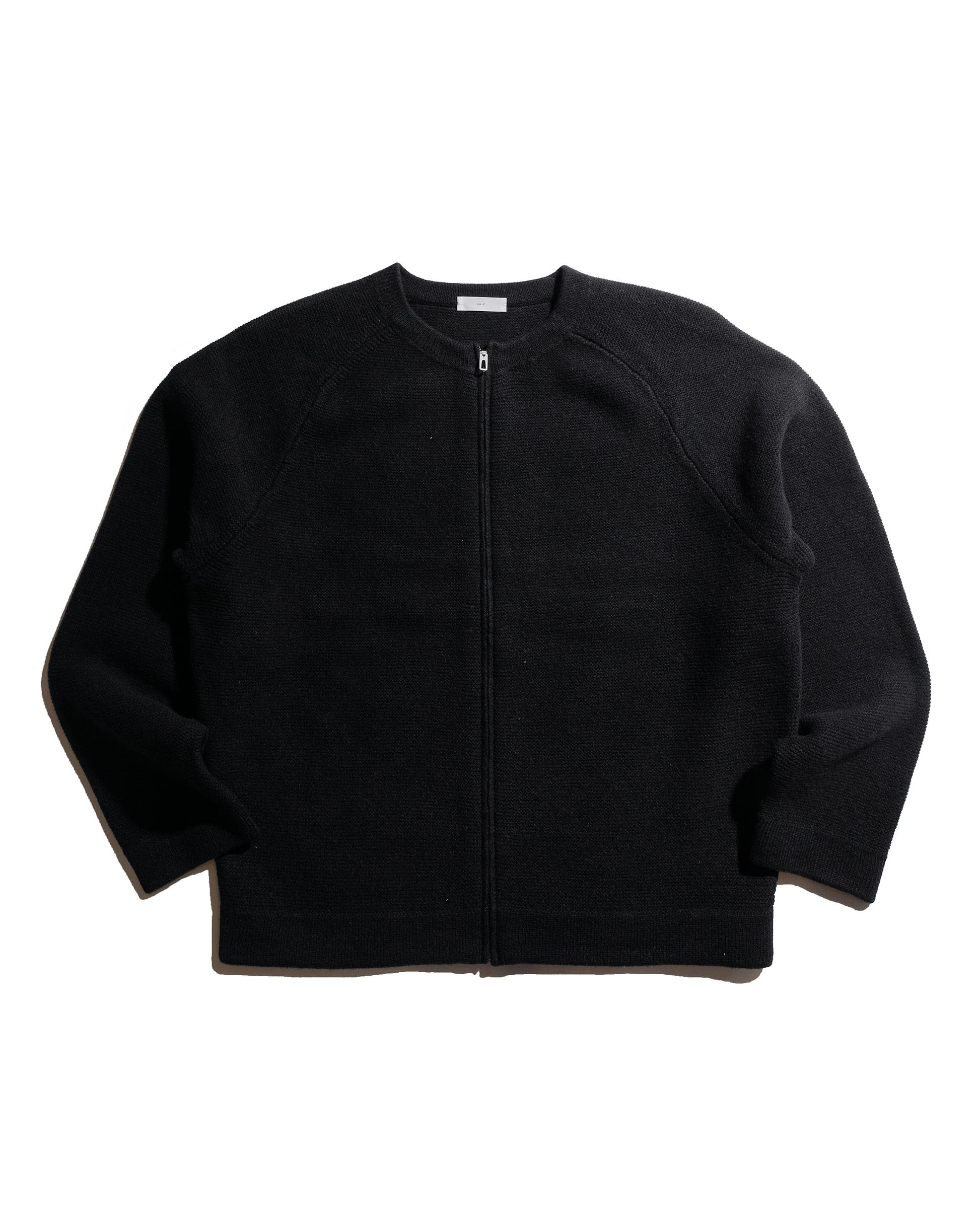 lost & found Lady White Co. Lady White Co. Wool Link Zip Cardigan Black