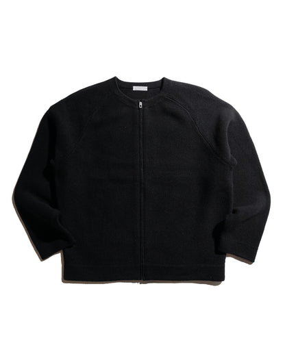 lost & found Lady White Co. Lady White Co. Wool Link Zip Cardigan Black