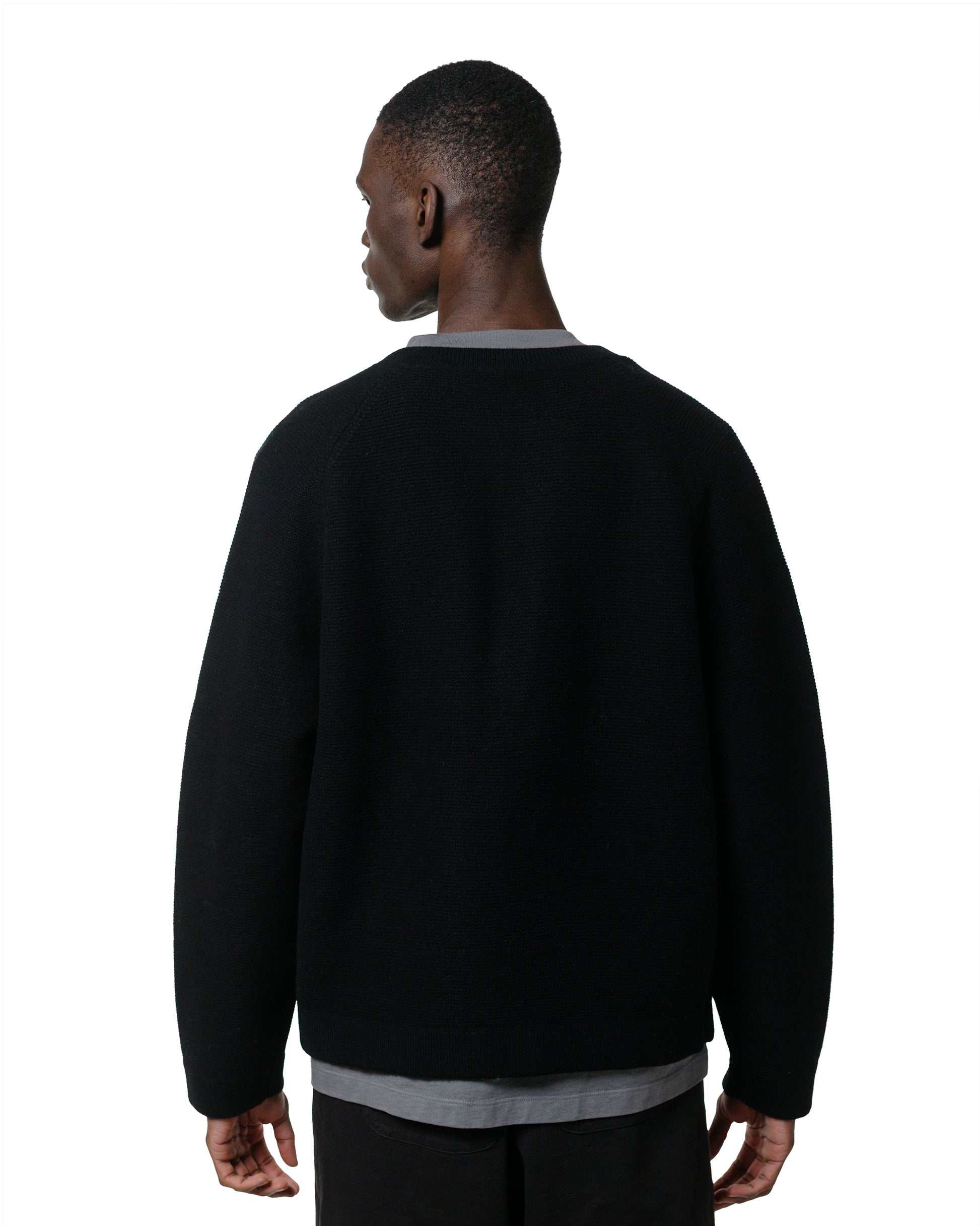 lost & found Lady White Co. Lady White Co. Wool Link Zip Cardigan Black